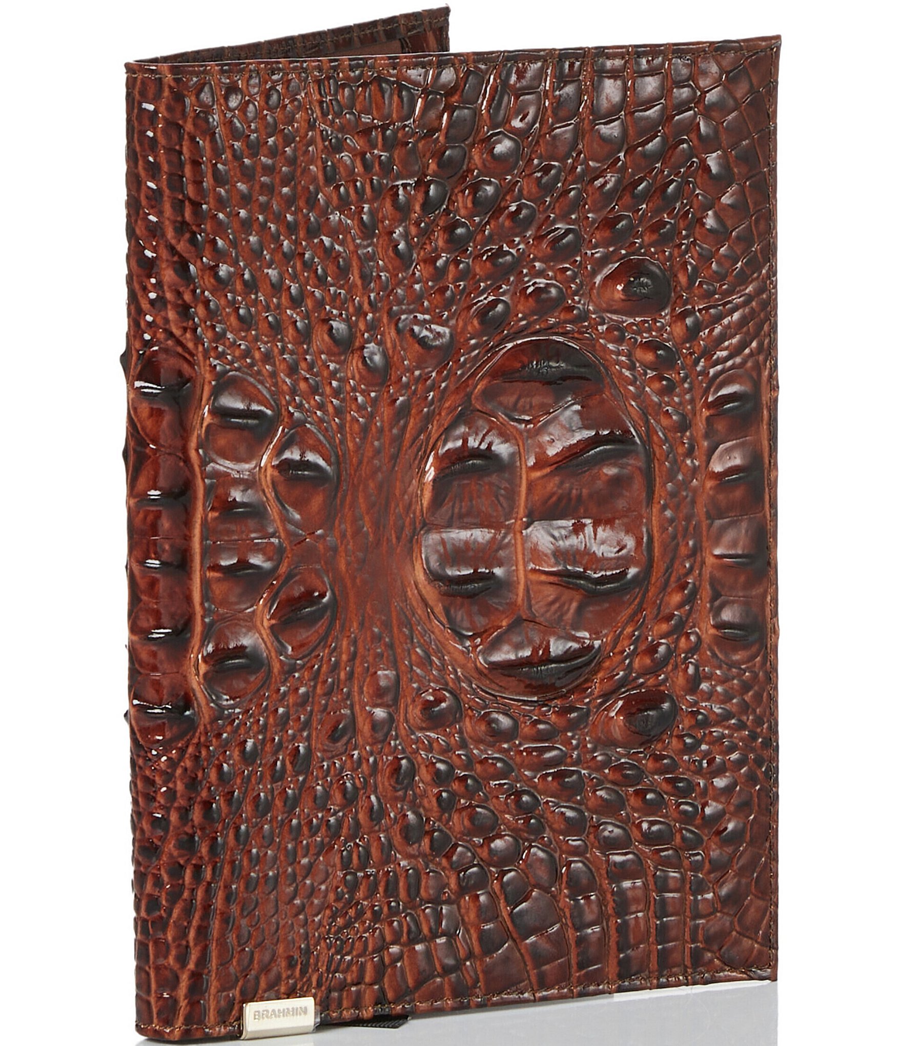 BRAHMIN Melbourne Collection Crocodile Embossed Leather Journal