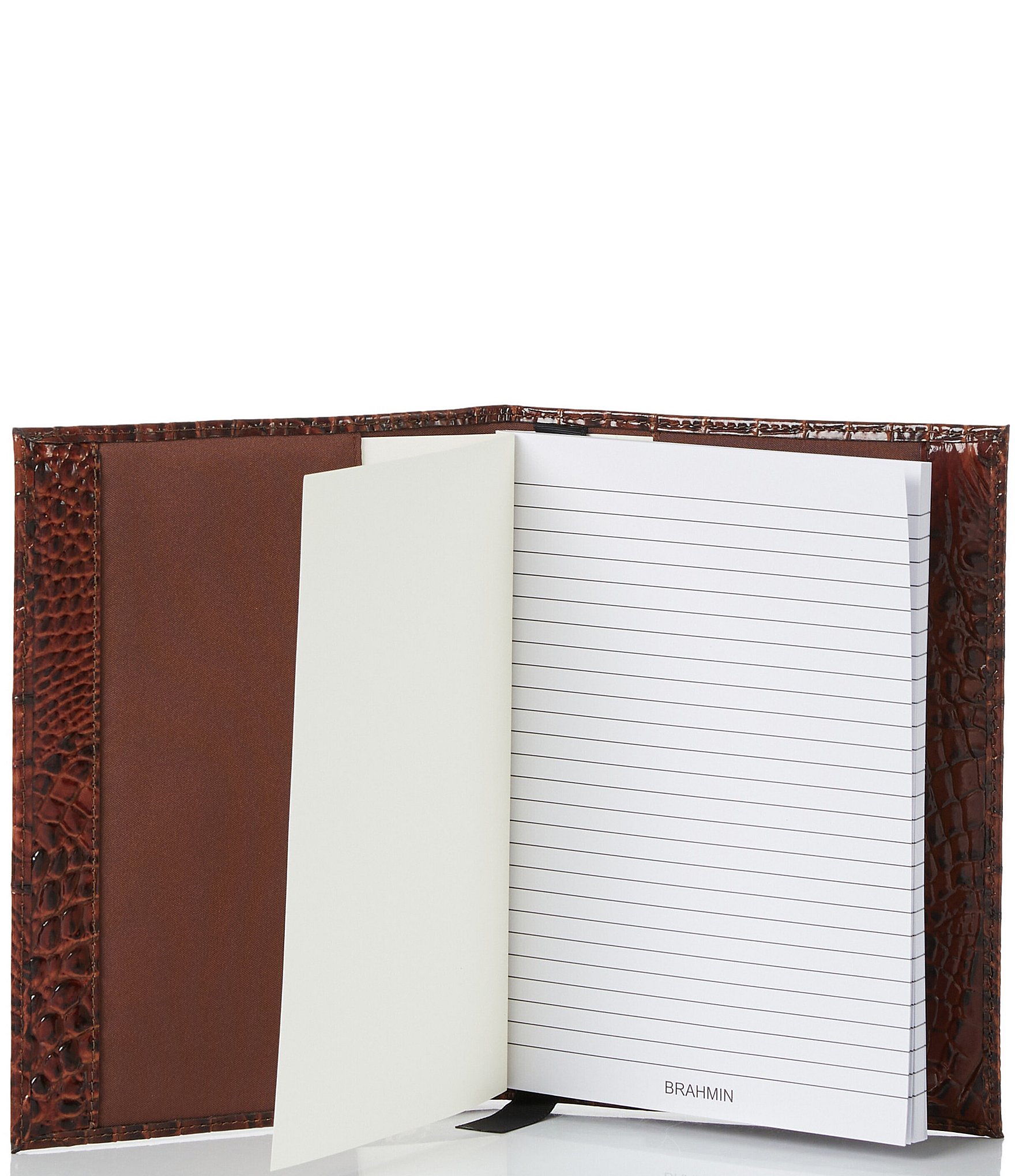 BRAHMIN Melbourne Collection Crocodile Embossed Leather Journal