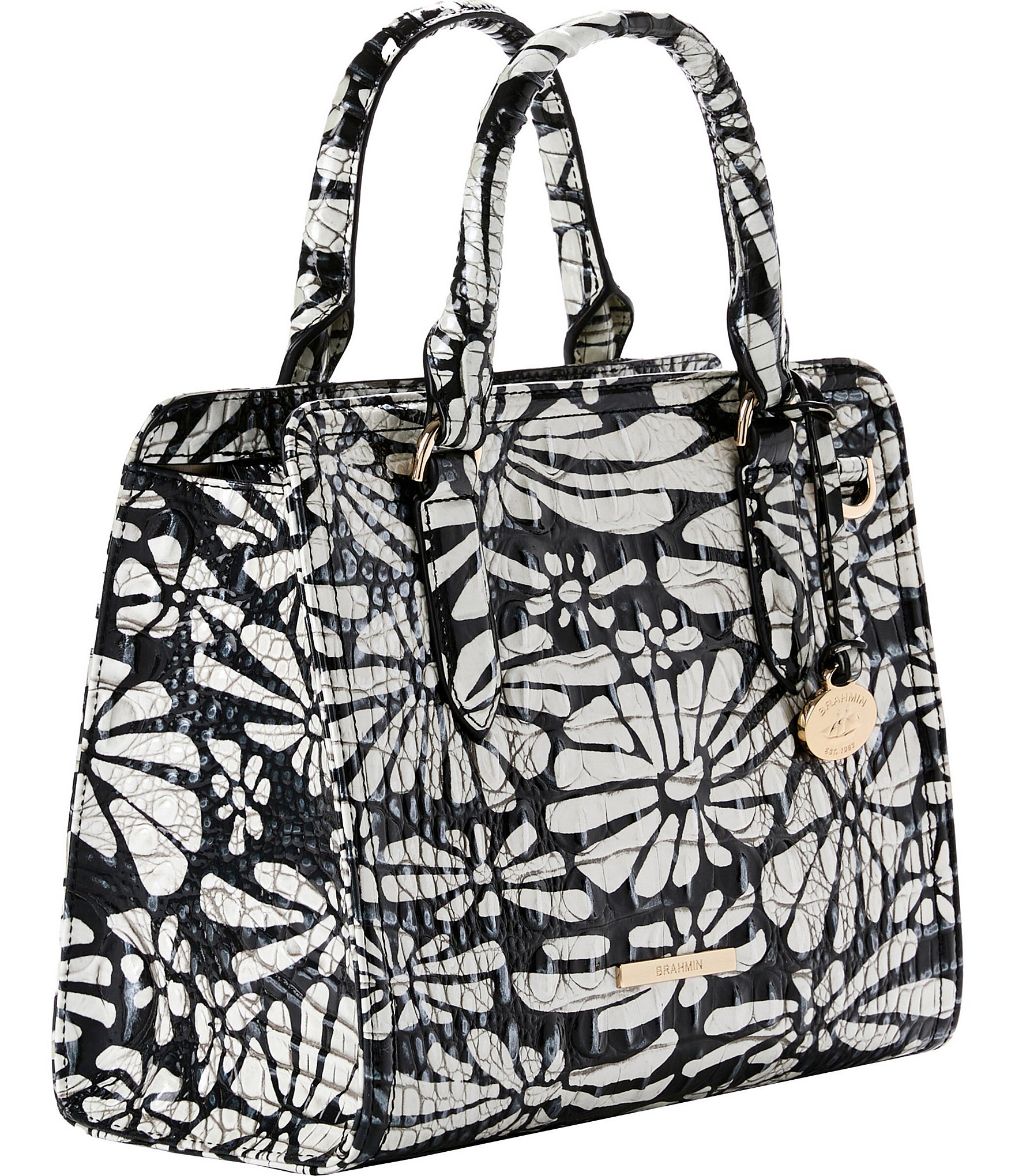 BRAHMIN Melbourne Collection Daisy Batik Cami Satchel Bag