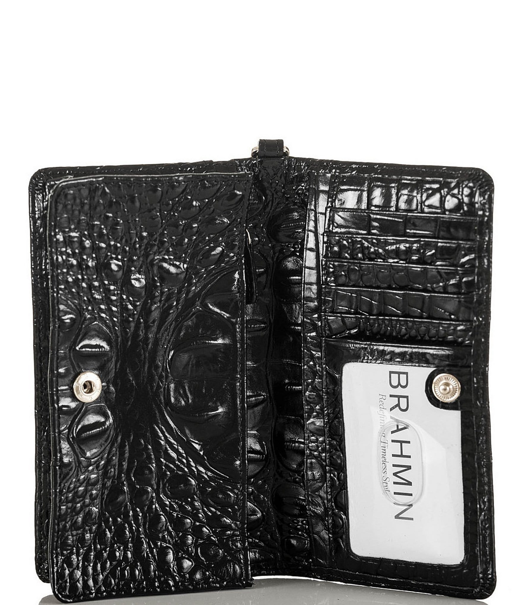 BRAHMIN Melbourne Collection Debra Crocodile-Embossed Wallet