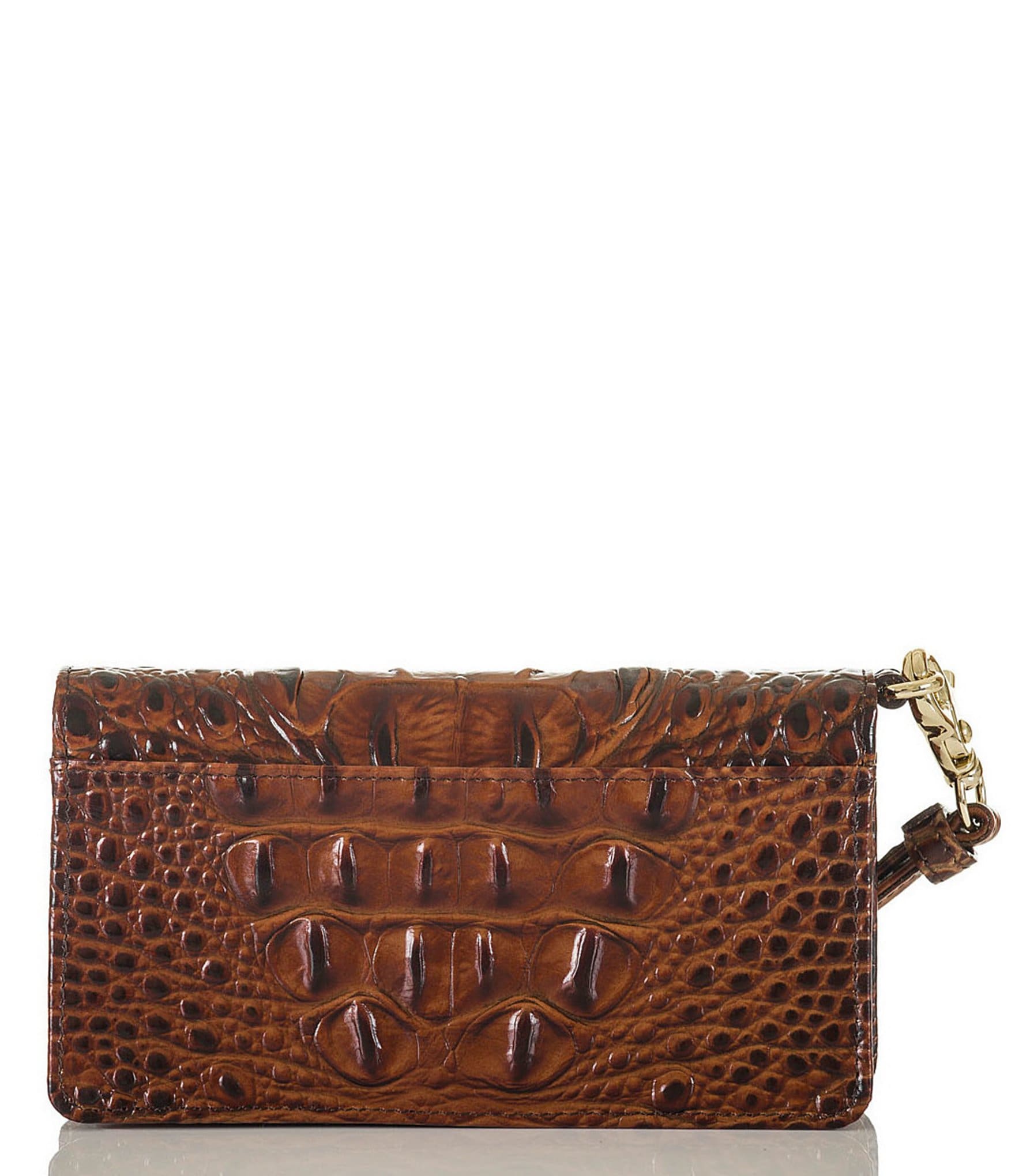 BRAHMIN Melbourne Collection Debra Crocodile-Embossed Wallet