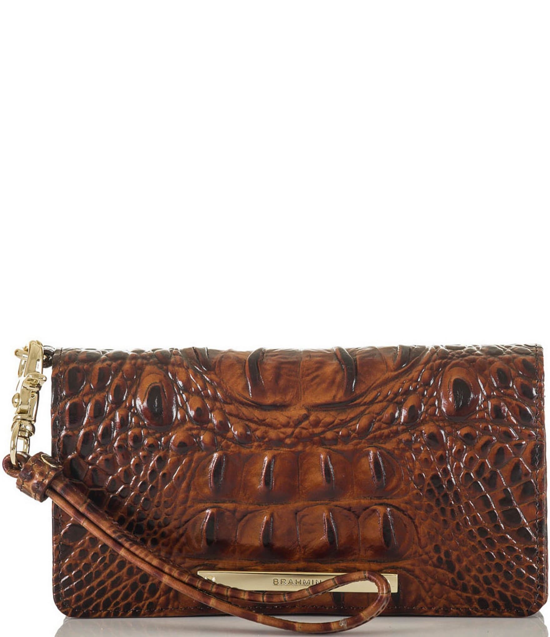 Brahmin Melbourne Collection Debra Crocodile-Embossed Wallet | Dillards