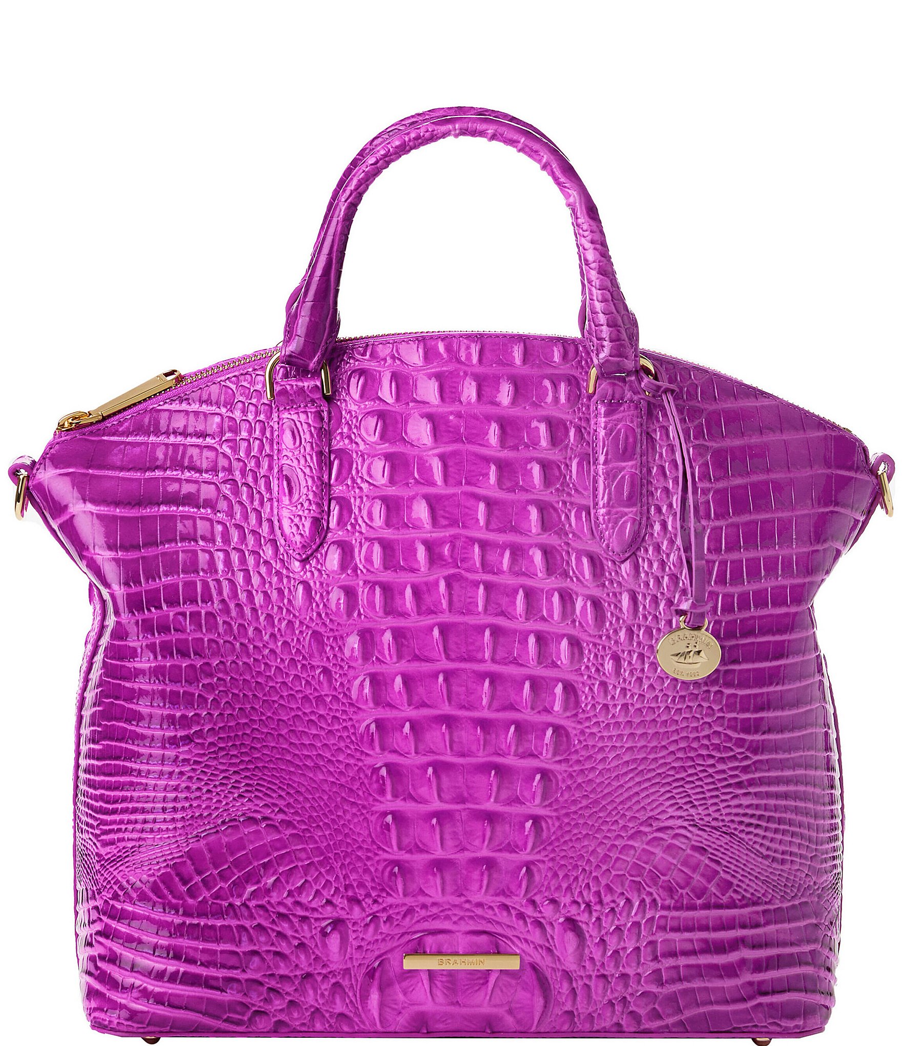 BRAHMIN Melbourne Collection Deep Fuchsia Large Duxbury Satchel Bag Dillard s