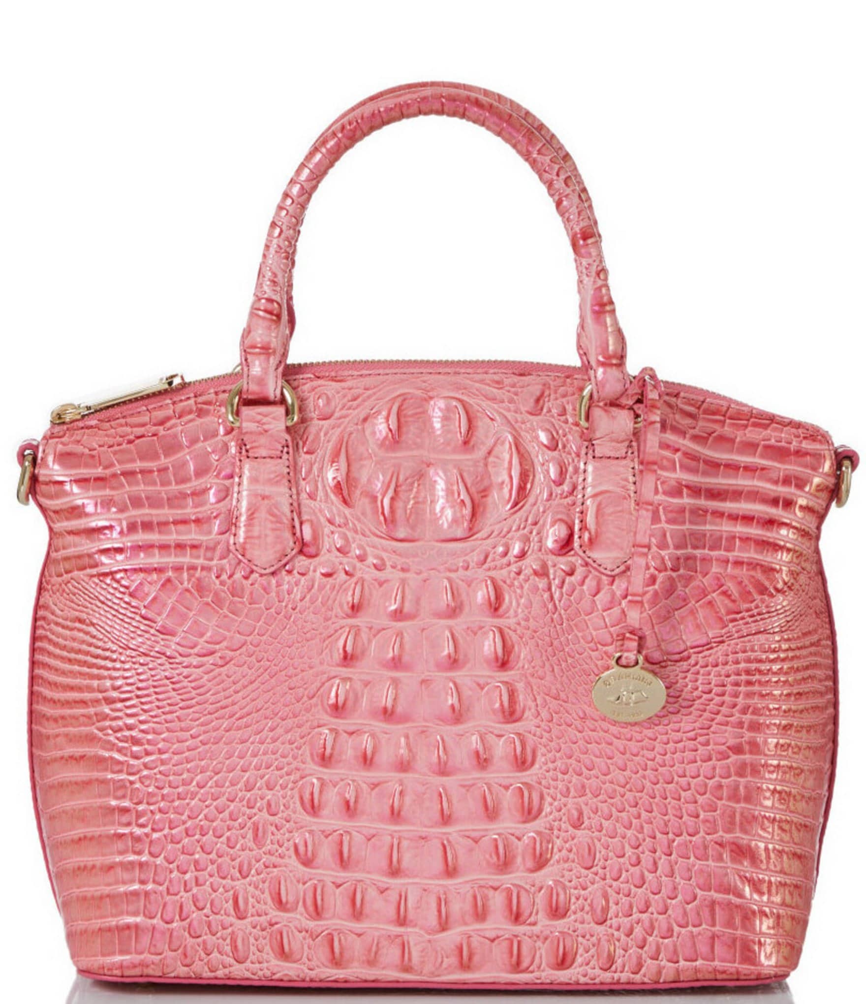 NWT BRAHMIN Duxbury Satchel Handbag in🍑BELLINI, Peachy Pink