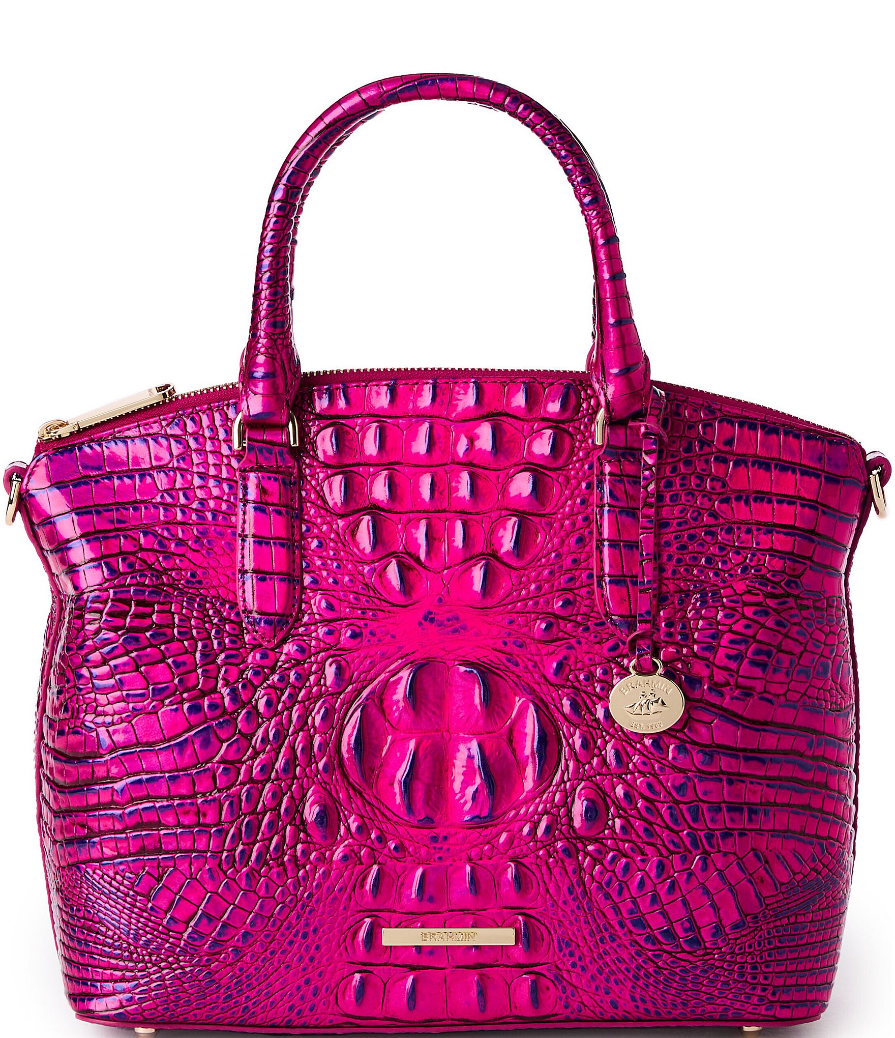 BRAHMIN: Magenta outlet Satchel -- Perfect For Spring