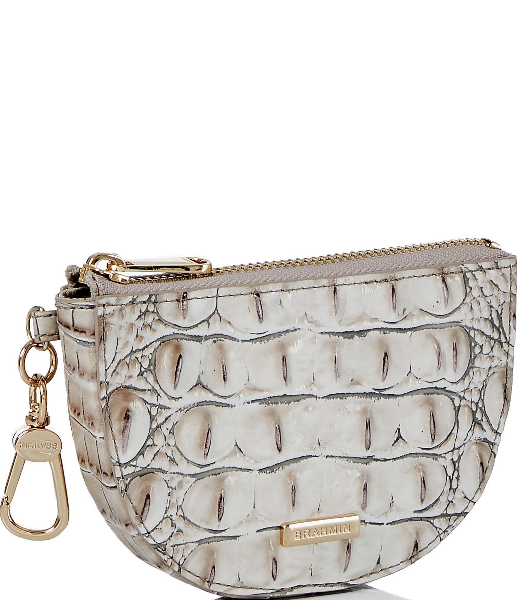 BRAHMIN Melbourne Collection Fairest Grey Britt Coin Holder