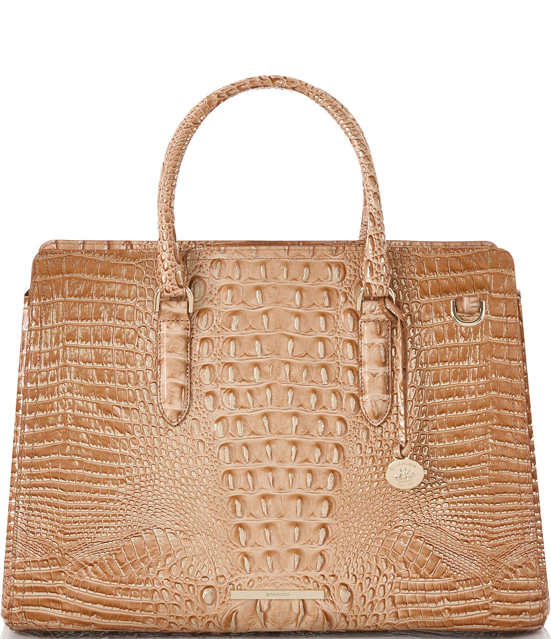 BRAHMIN Melbourne Collection Honey Brown Finley Leather Carryall ...