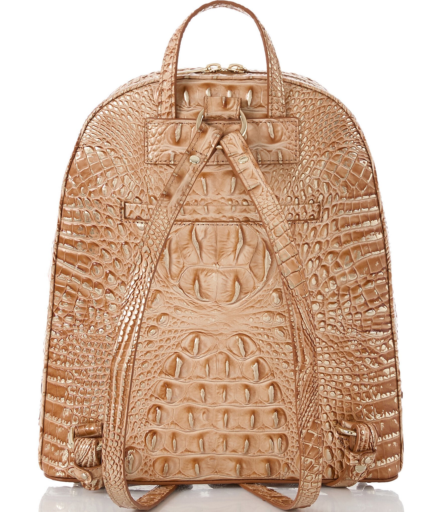 BRAHMIN Melbourne Collection Honey Brown Nola Backpack