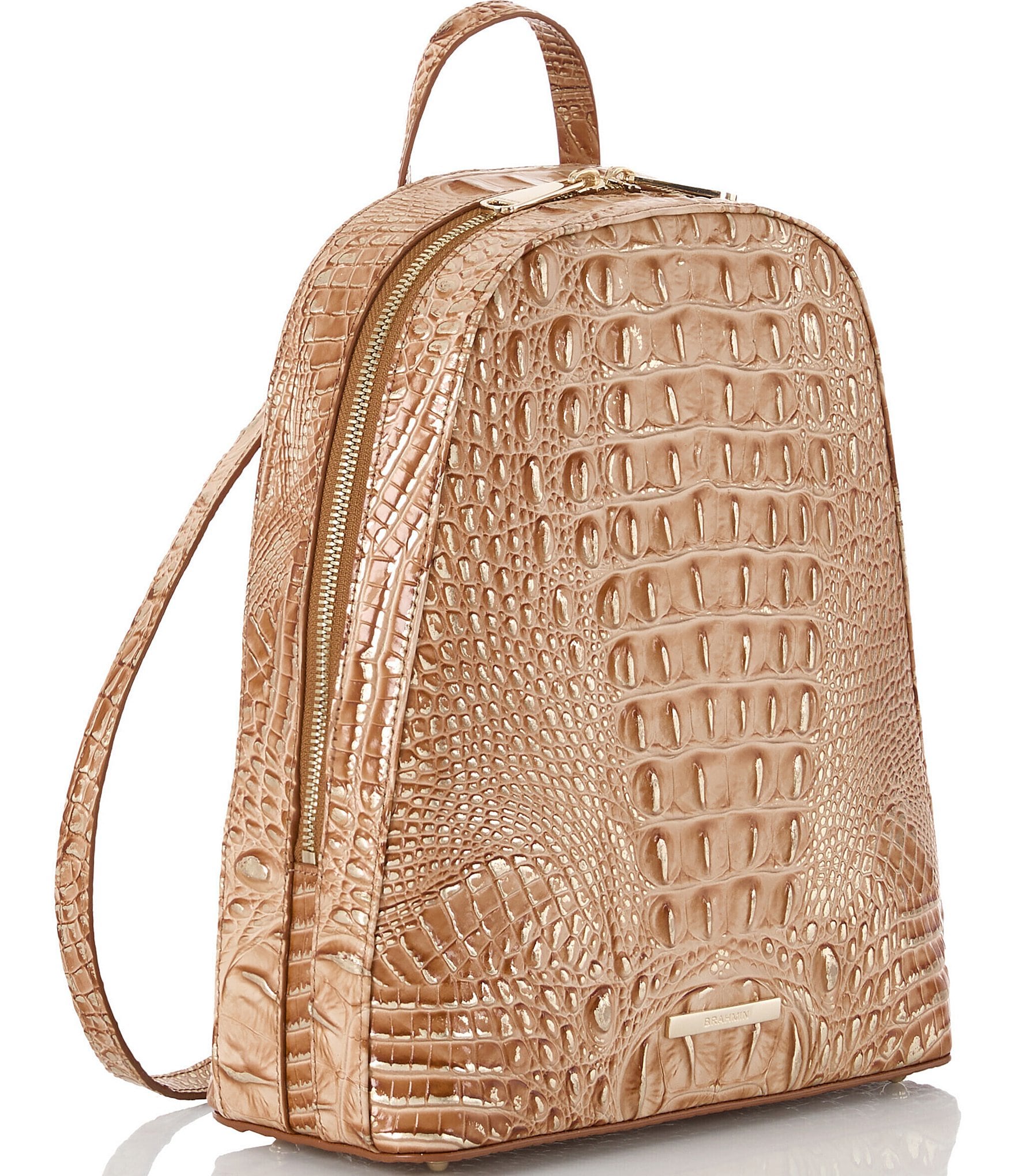 BRAHMIN Melbourne Collection Honey Brown Nola Backpack