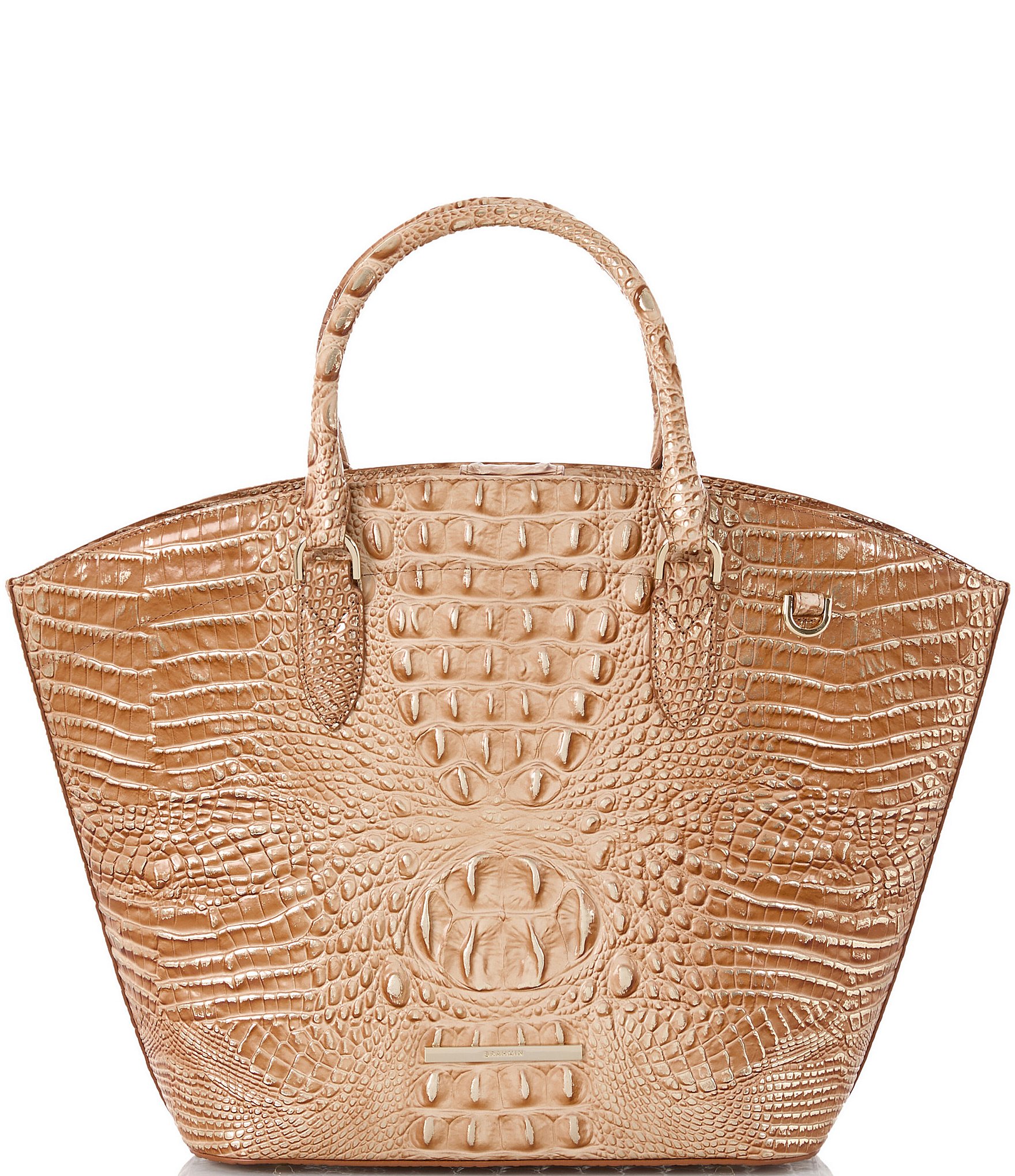 BRAHMIN Melbourne Collection Honey Brown Jeanne Tote Bag