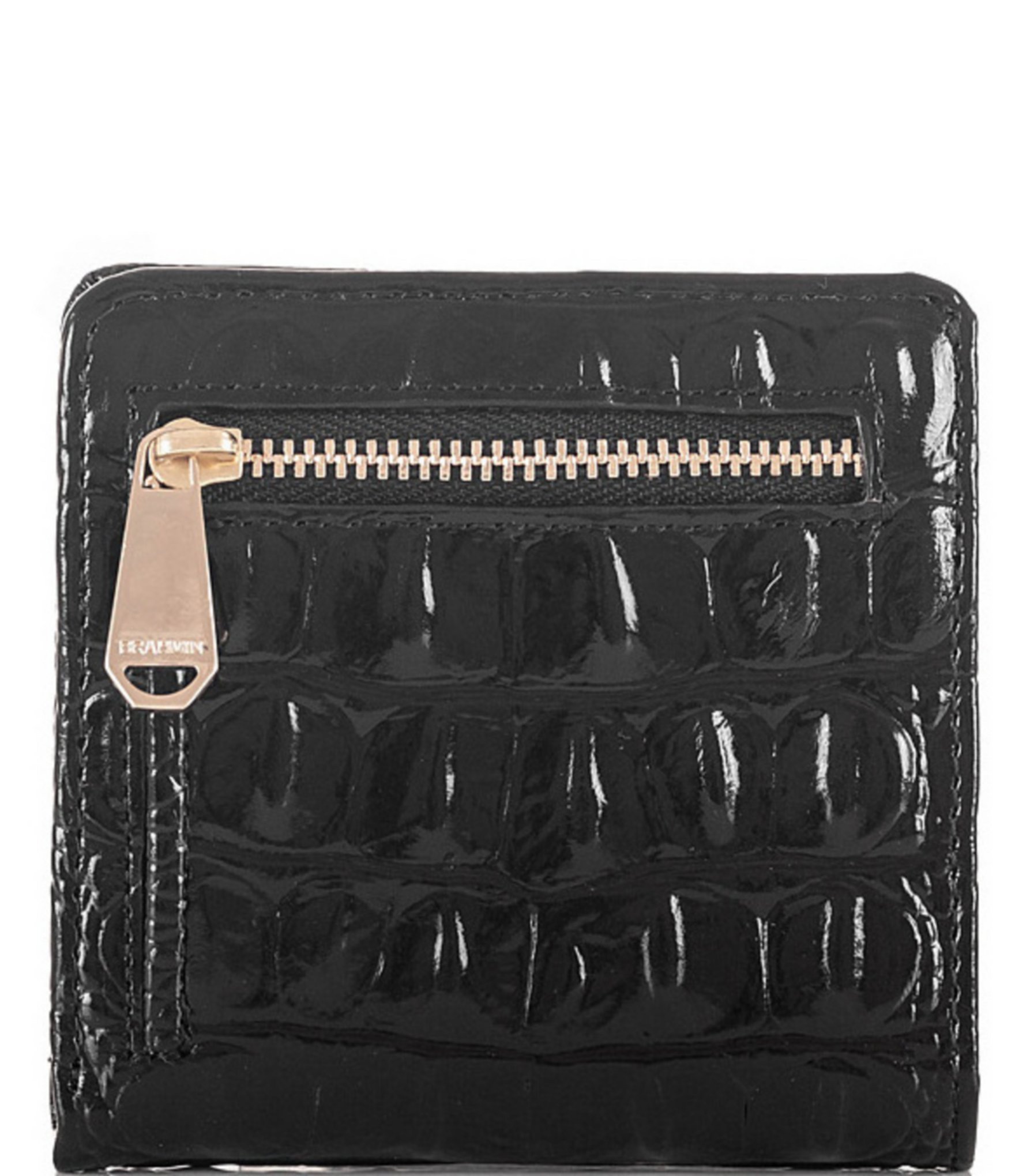 BRAHMIN Melbourne Collection Leather Crocodile-Embossed Jane Mini Bifold Snap Wallet