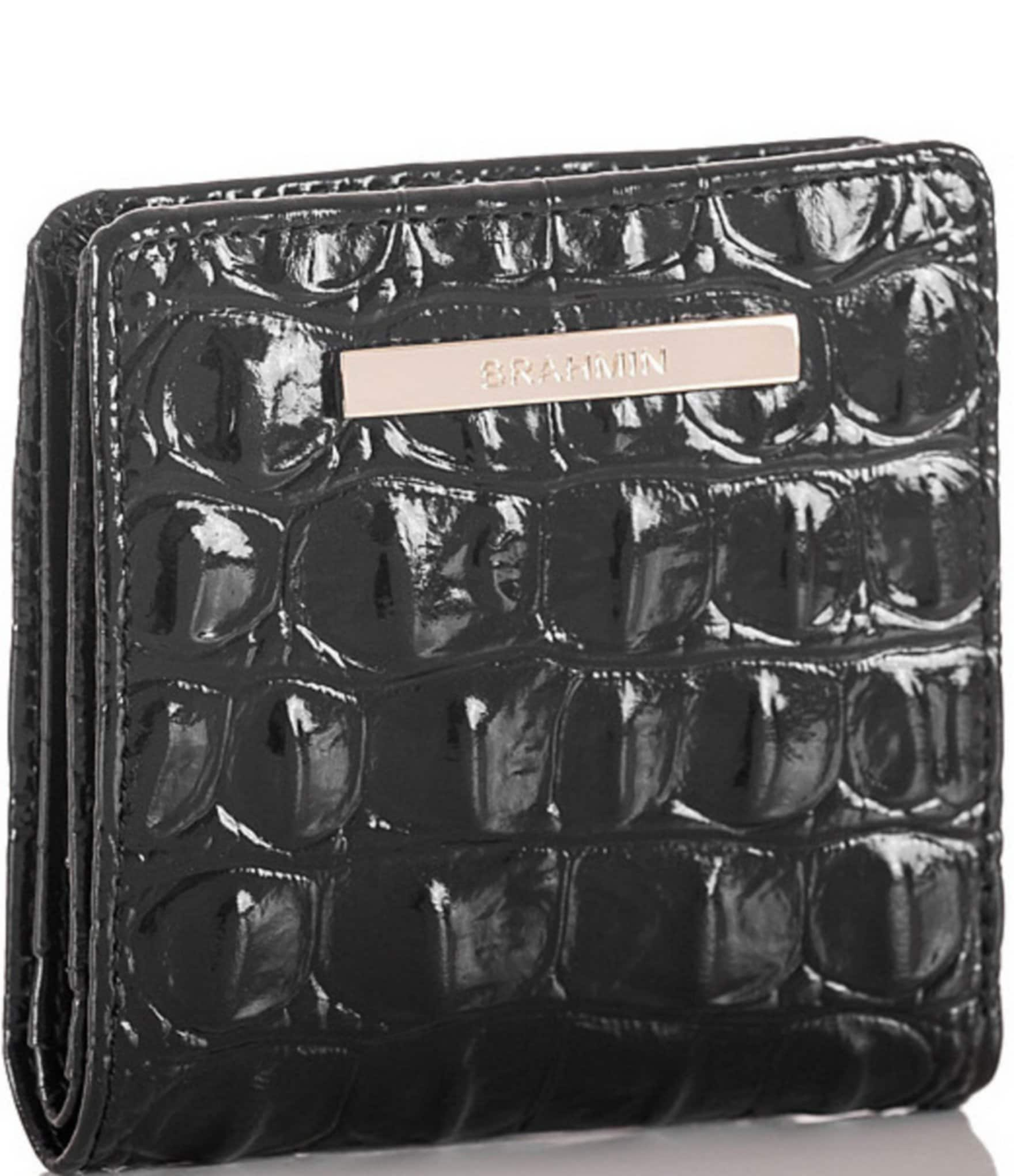 BRAHMIN Melbourne Collection Leather Crocodile-Embossed Jane Mini Bifold Snap Wallet