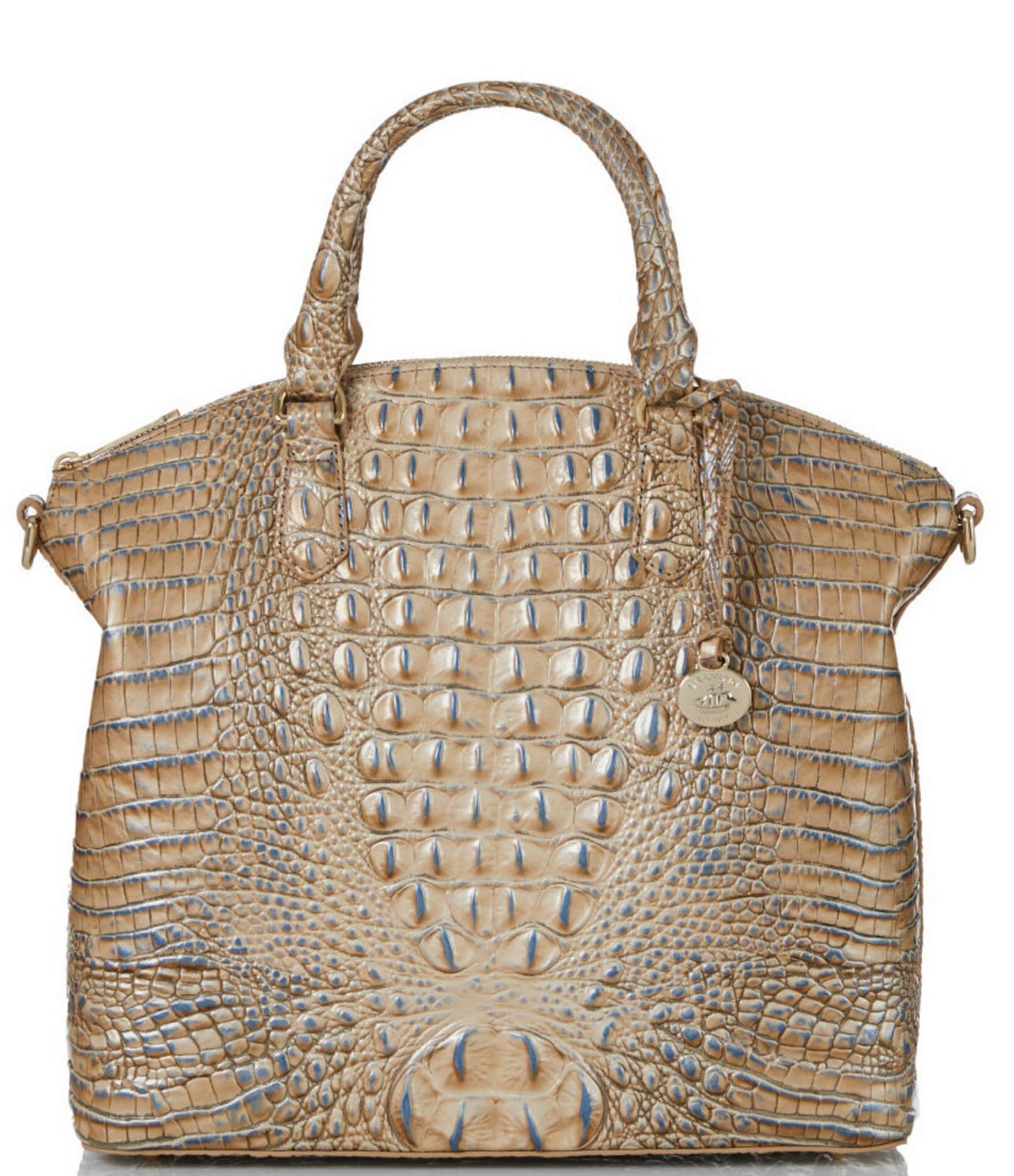 BRAHMIN Ombre Melbourne Collection Small Finley Toasted Almond