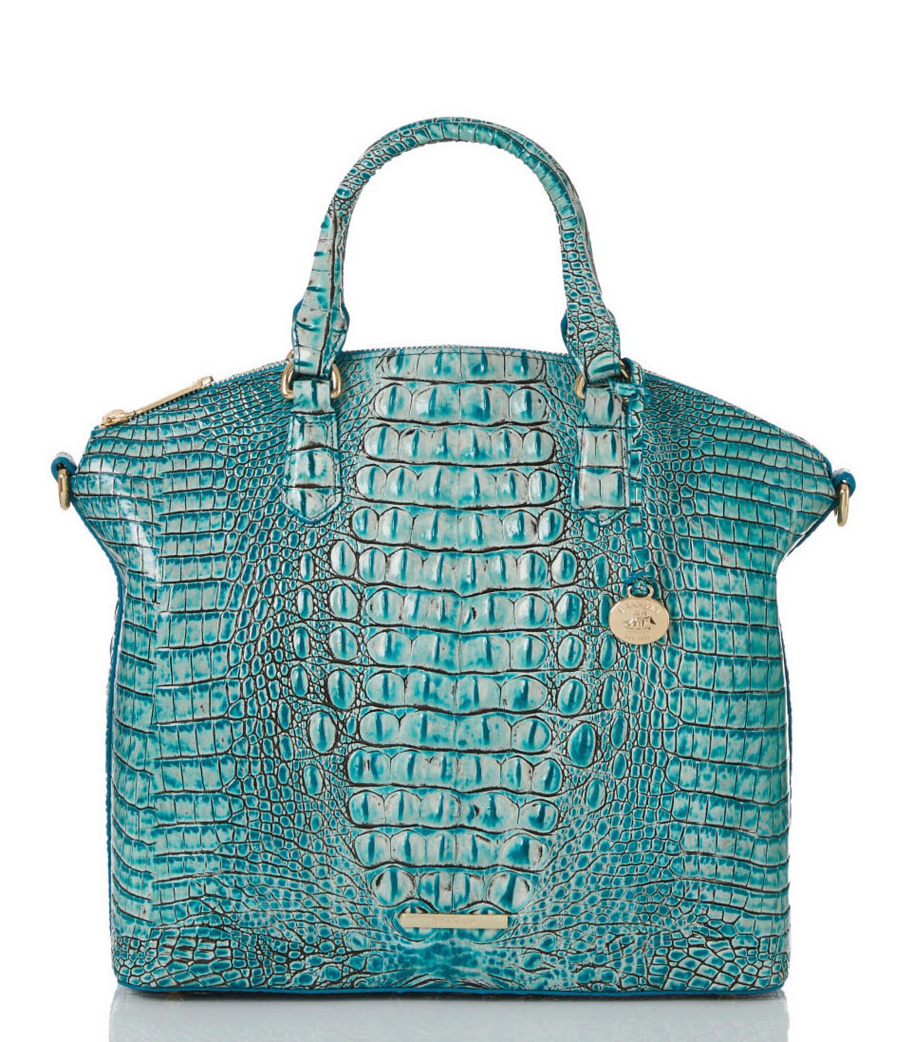 Brahmin Handbag - Large Duxbury Satchel - Blue Lace Melbourne