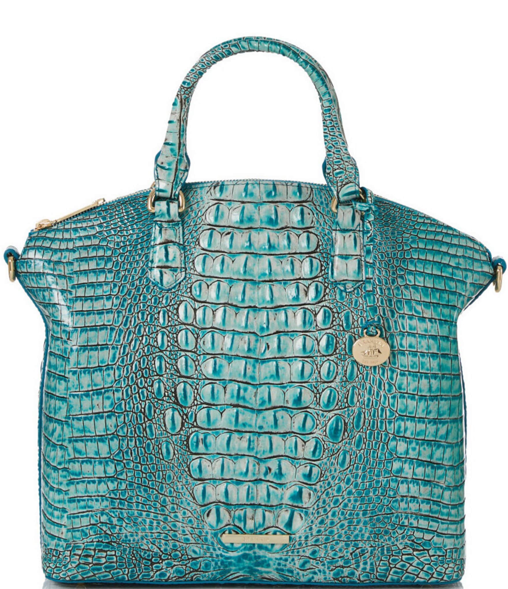 BRAHMIN Ombre Melbourne Collection Large Crocodile-Embossed