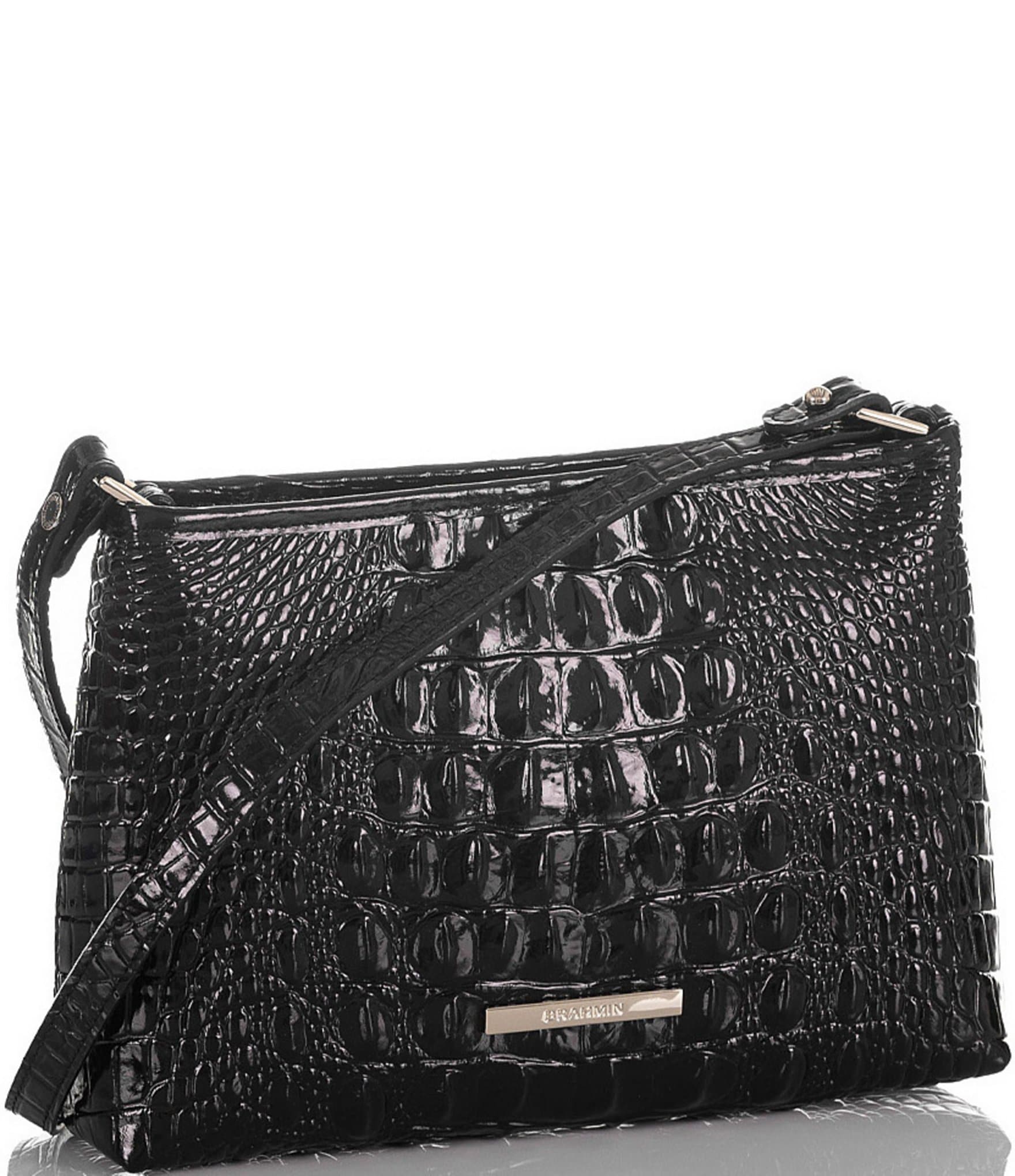 BRAHMIN Melbourne Collection Lorelei Crocodile-Embossed Shoulder Bag