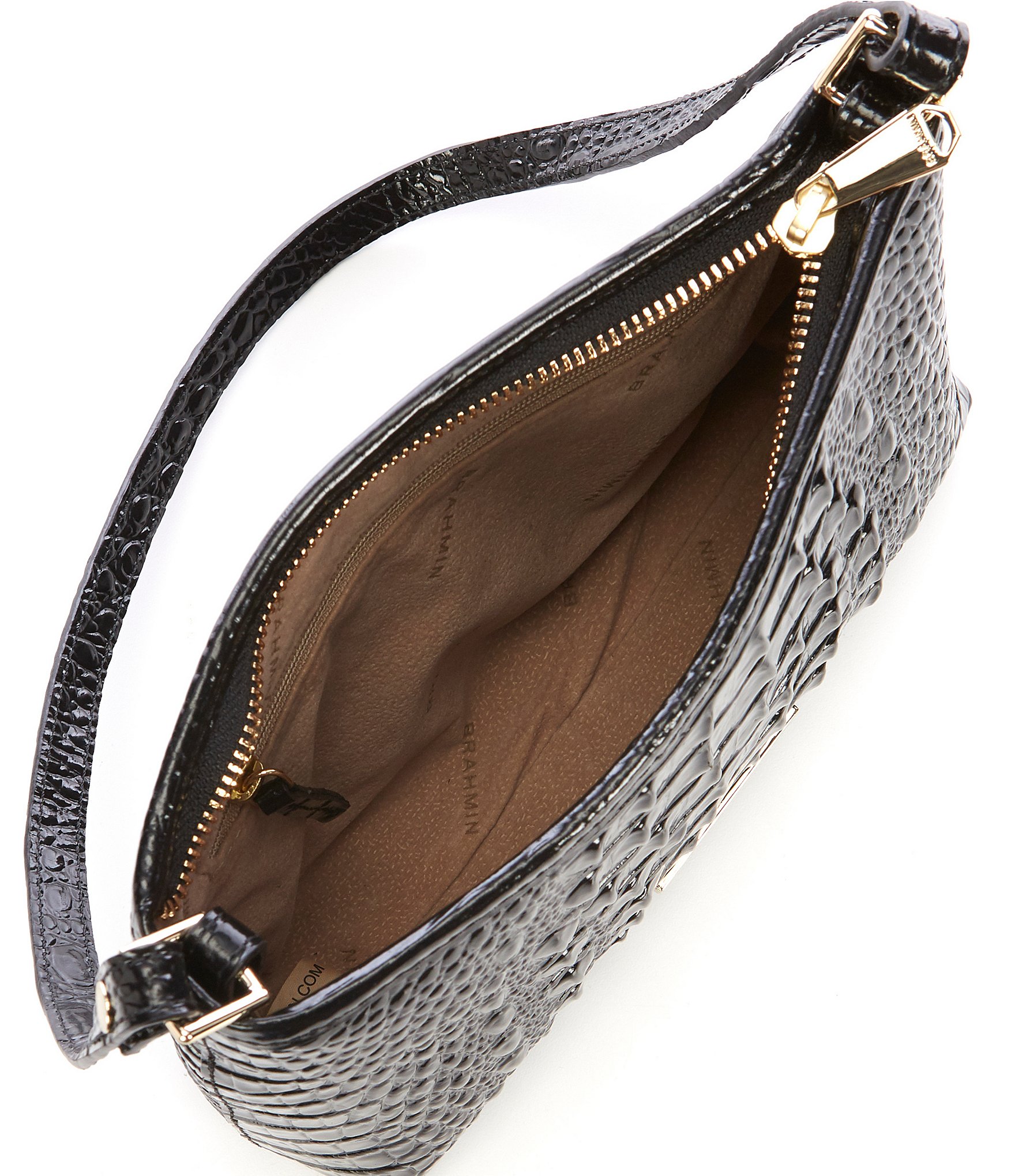 BRAHMIN Melbourne Collection Lorelei Crocodile-Embossed Shoulder Bag