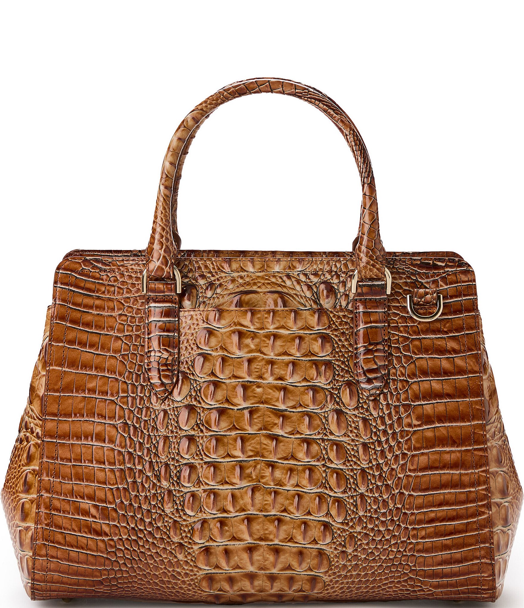 BRAHMIN Melbourne Collection Luggage Brown Small Finley Satchel Bag