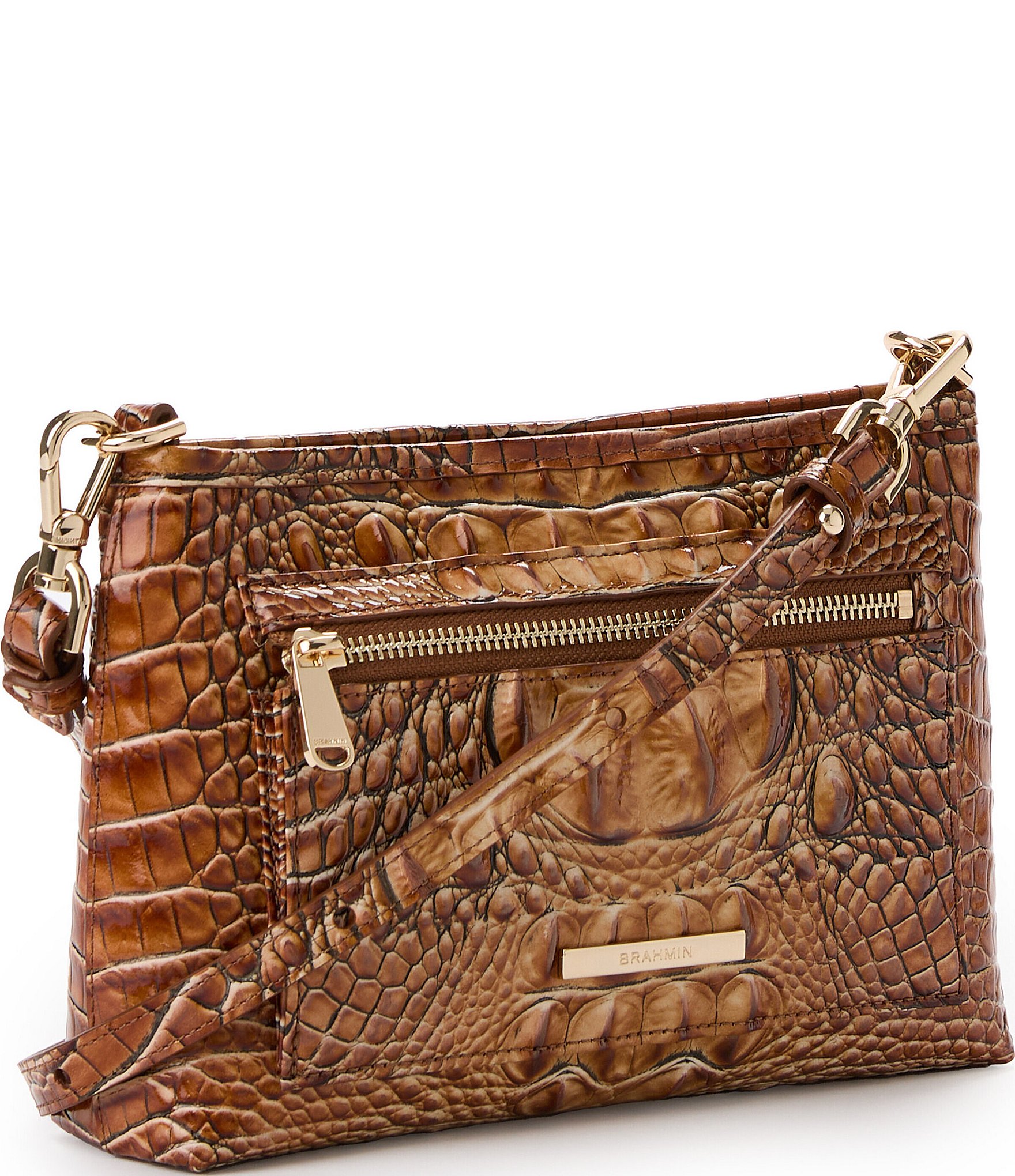 BRAHMIN Melbourne Collection Luggage Brown Vida Crossbody Bag