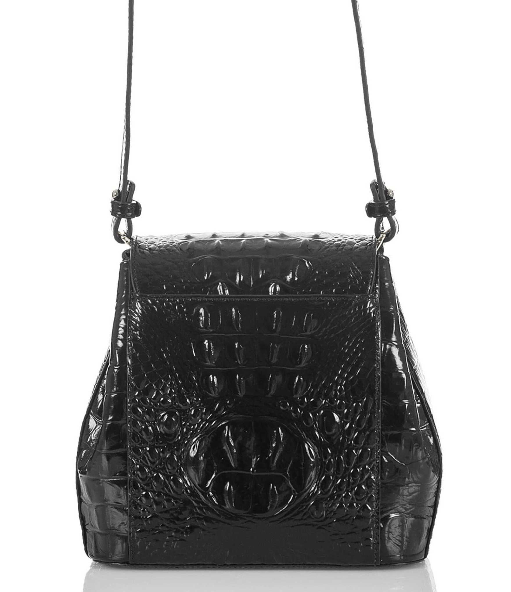 BRAHMIN Melbourne Collection Margo Crocodile-Embossed Crossbody Bag