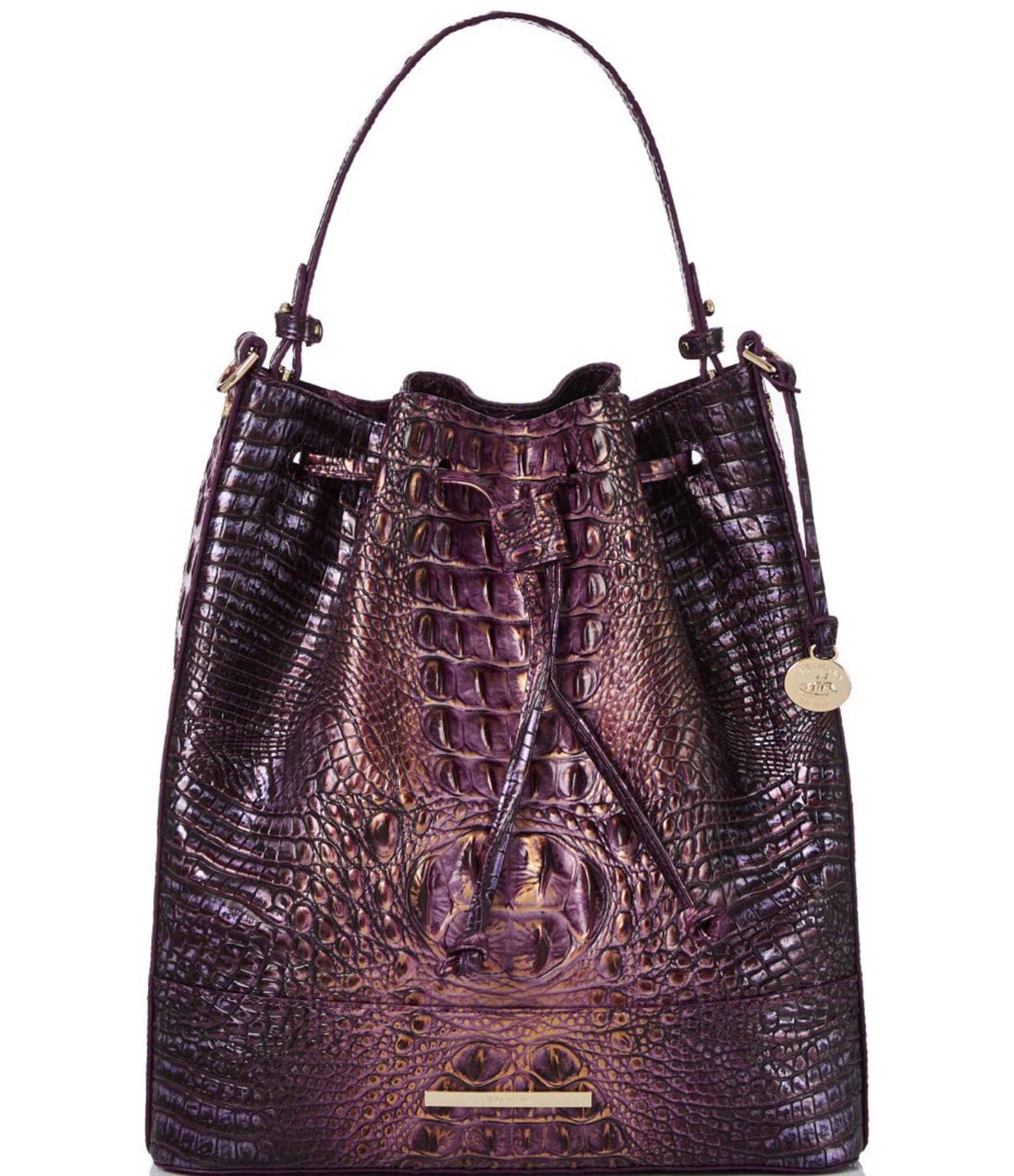 BRAHMIN Melbourne Collection Katie Leather Crocodile-Embossed Crossbody Bag, Dillard's