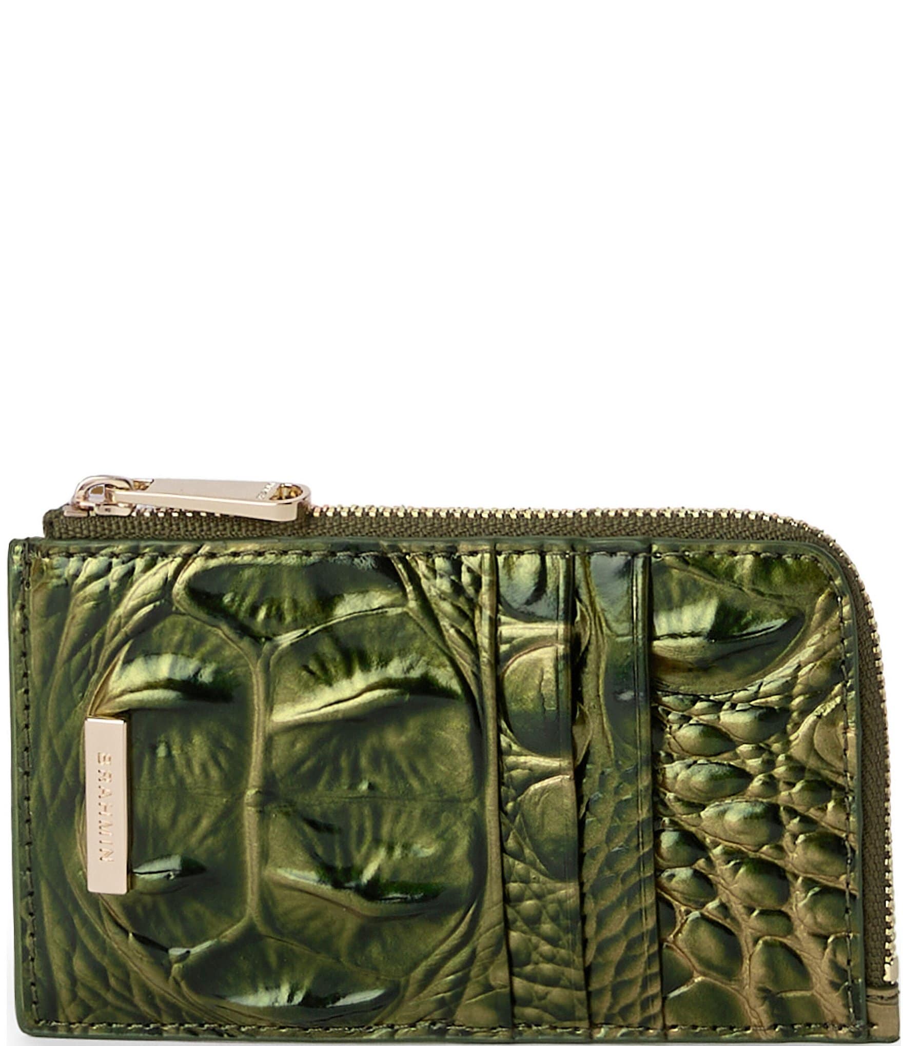 BRAHMIN Melbourne Collection Matcha Green Credit Card Wallet