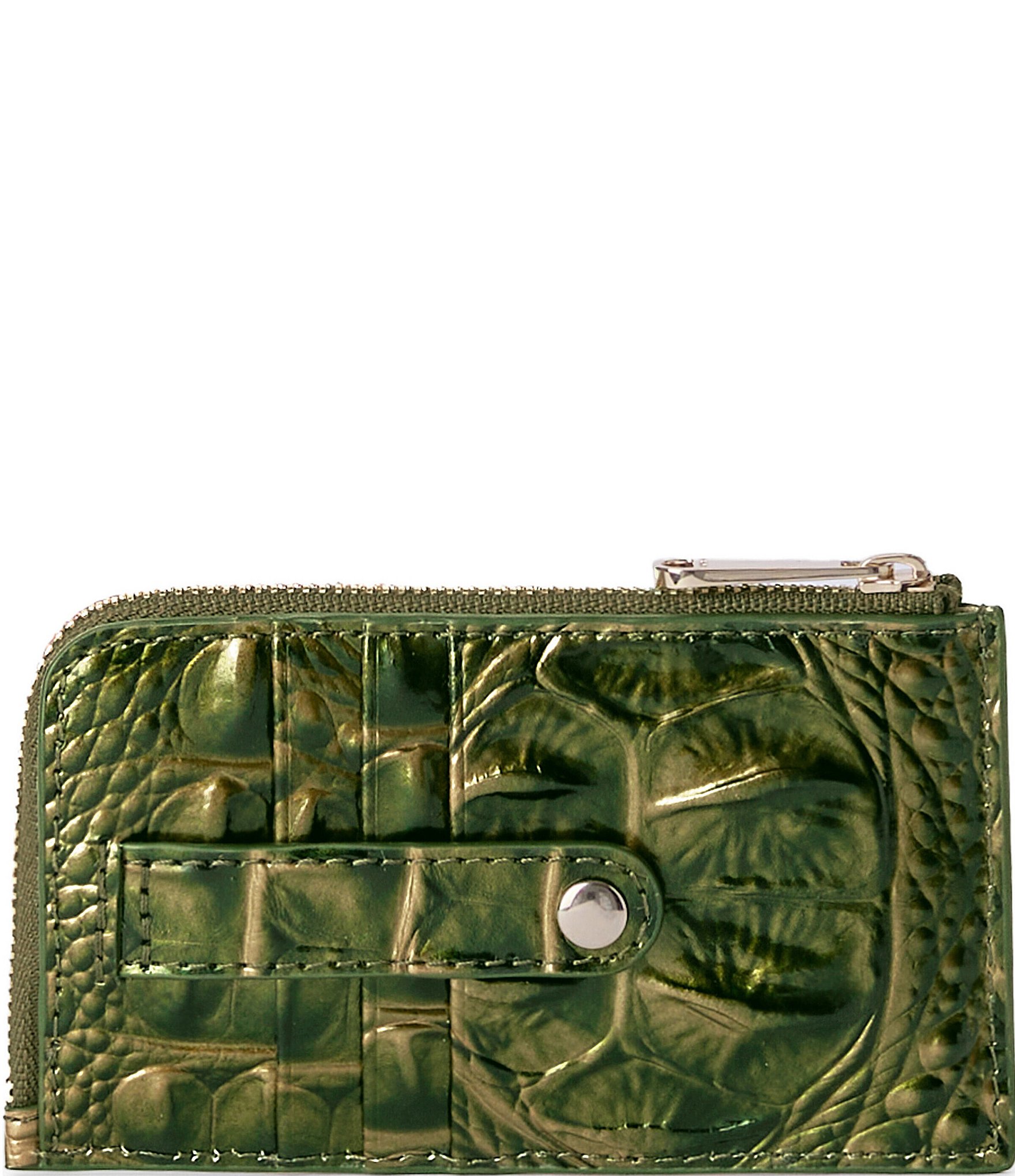 BRAHMIN Melbourne Collection Matcha Green Credit Card Wallet