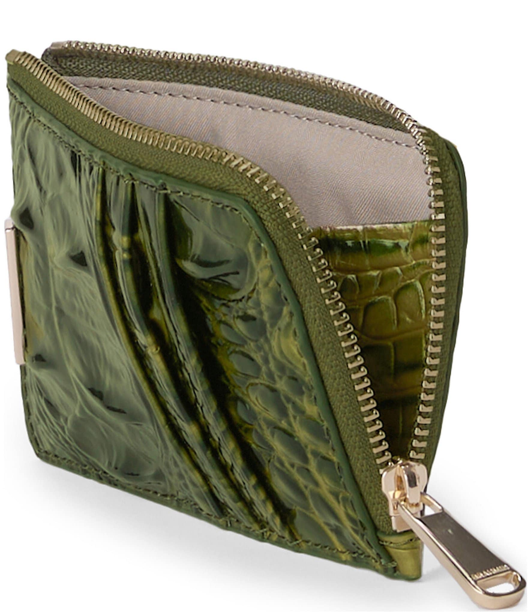 BRAHMIN Melbourne Collection Matcha Green Credit Card Wallet