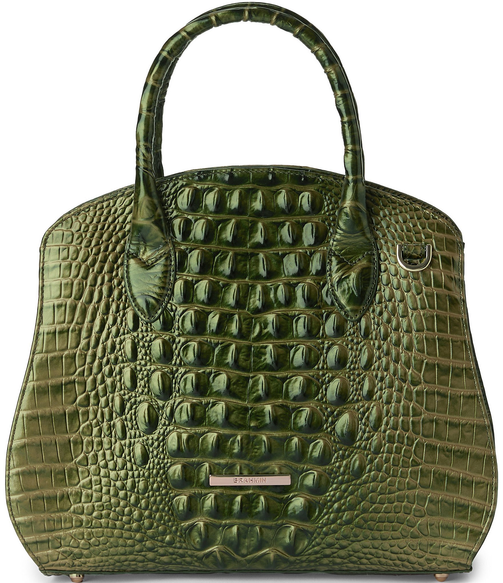 BRAHMIN Melbourne Collection Matcha Green Rosetta Satchel Bag