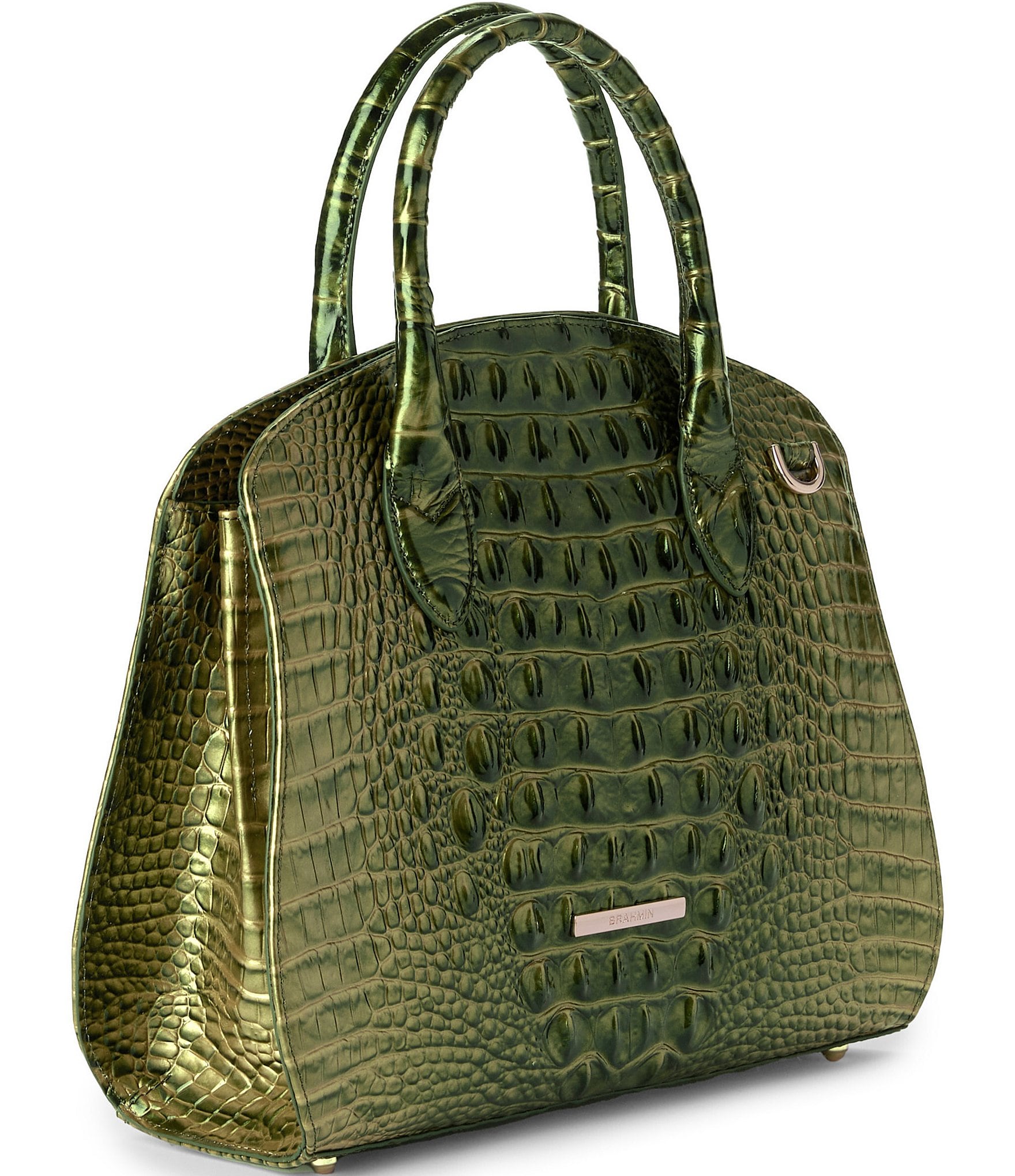 BRAHMIN Melbourne Collection Matcha Green Rosetta Satchel Bag