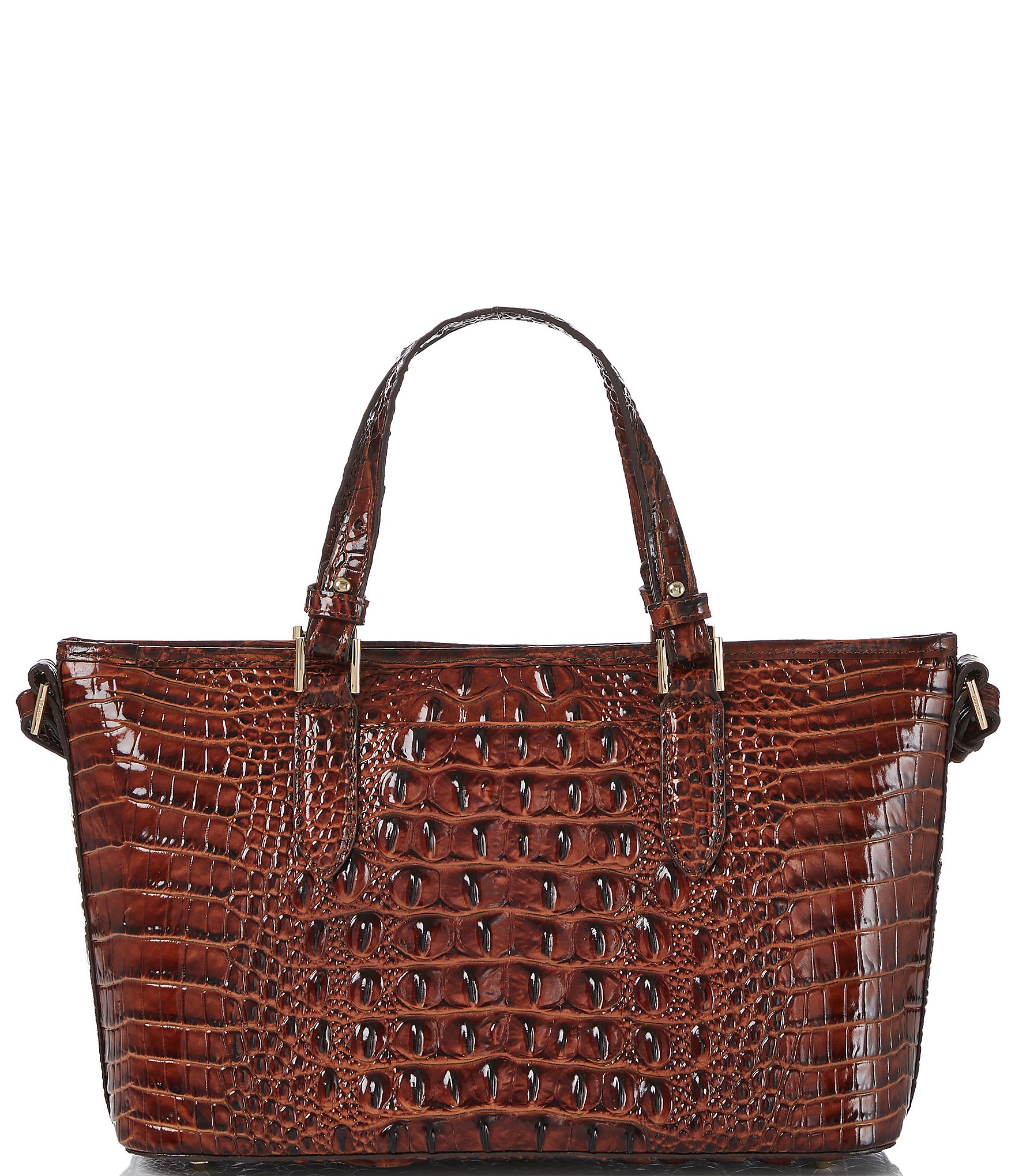 BRAHMIN Melbourne Collection Mini Asher Crocodile-Embossed Tote Bag