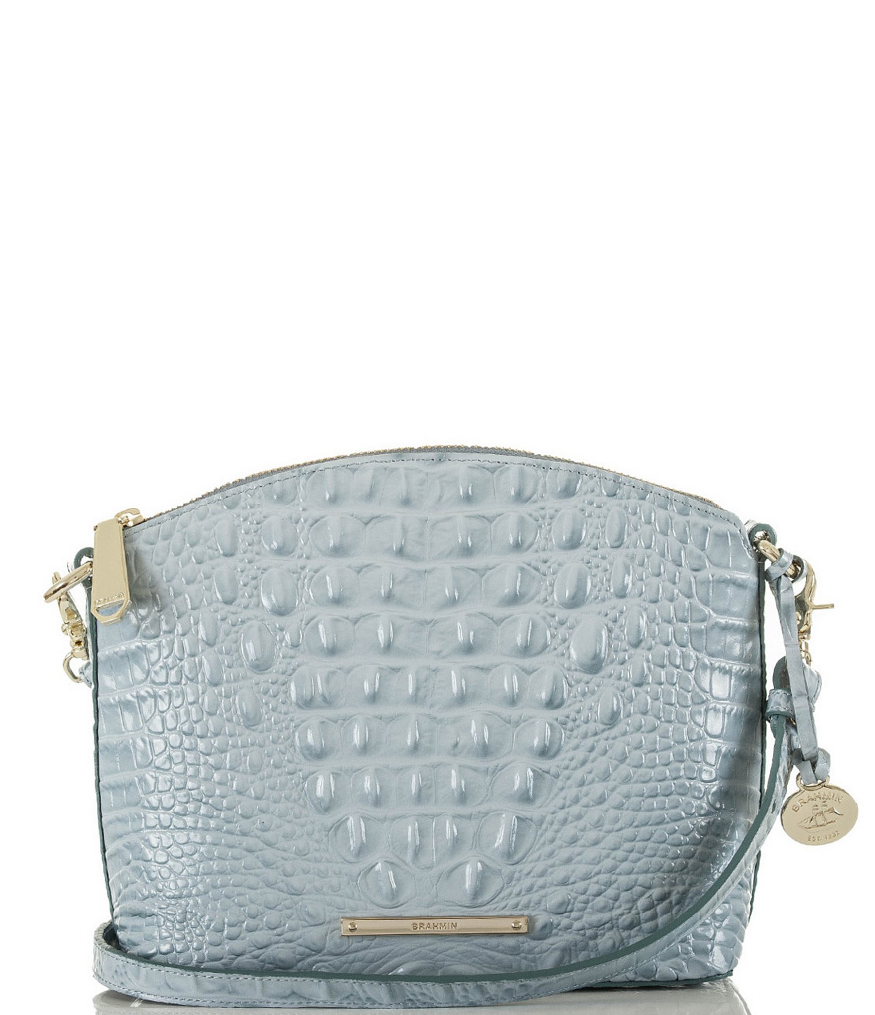 Brahmin Melbourne Collection Mini Duxbury CrocodileEmbossed CrossBody