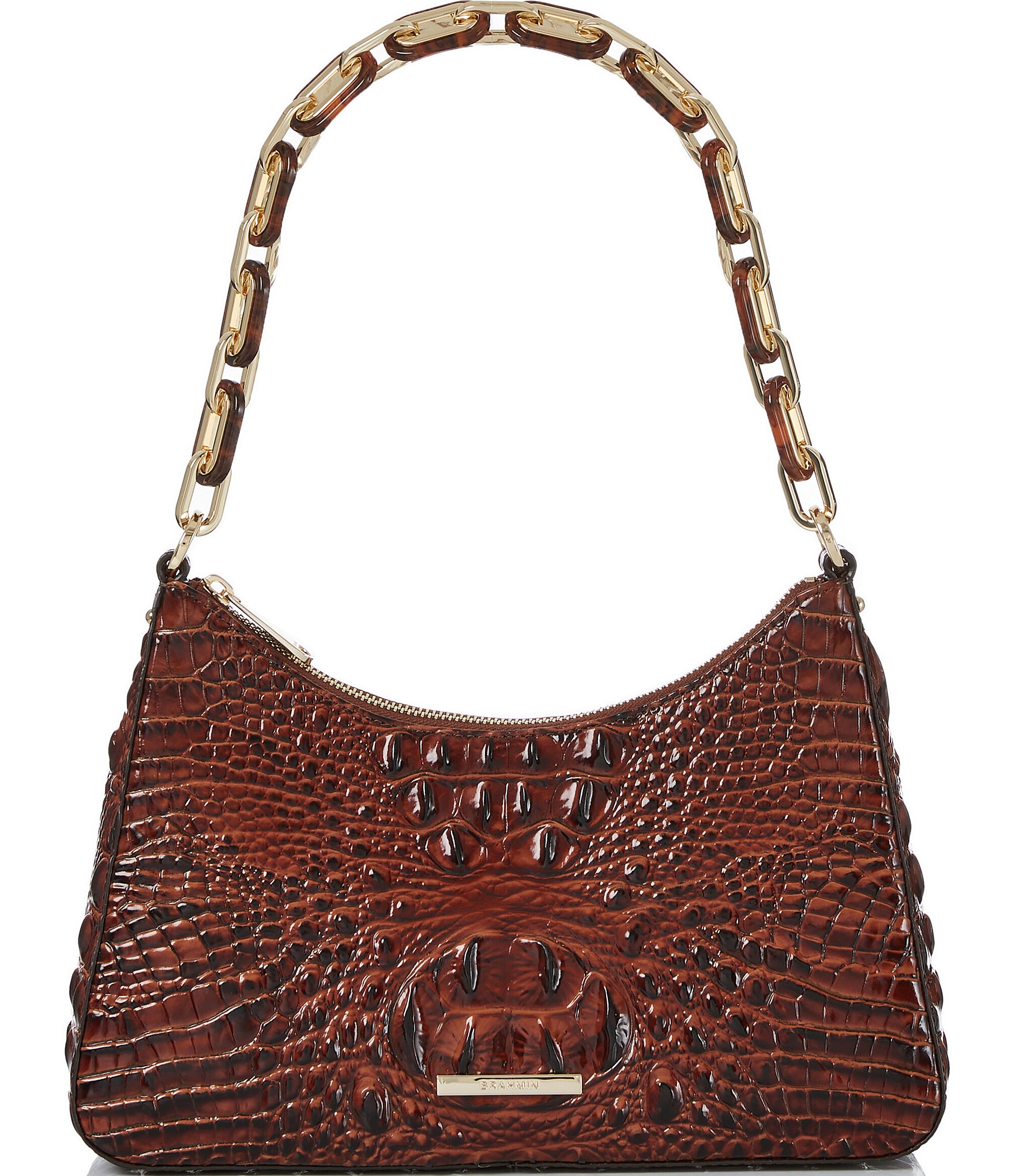 BRAHMIN Garces Collection Heather Leather Ivory Iguana Shoulder Bag |  Dillard's
