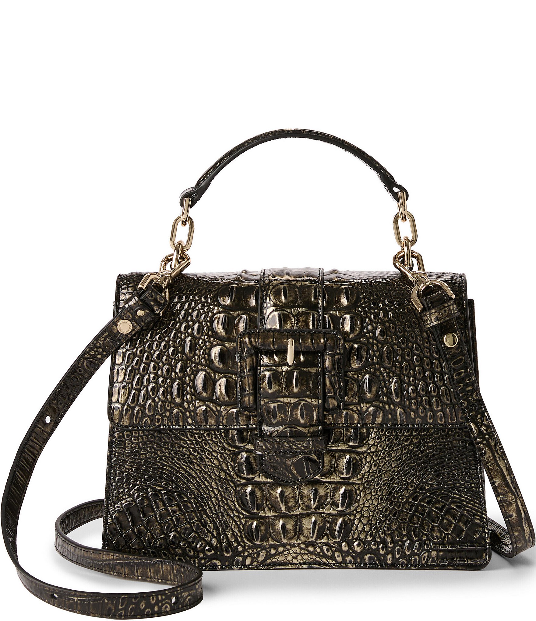 BRAHMIN Melbourne Collection Onyx Hallie Small Satchel Bag