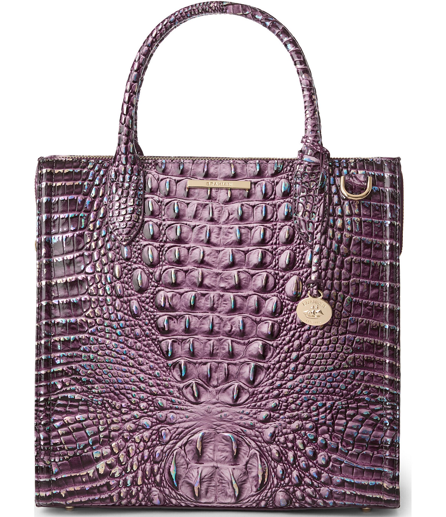 Purple brahmin bag sale