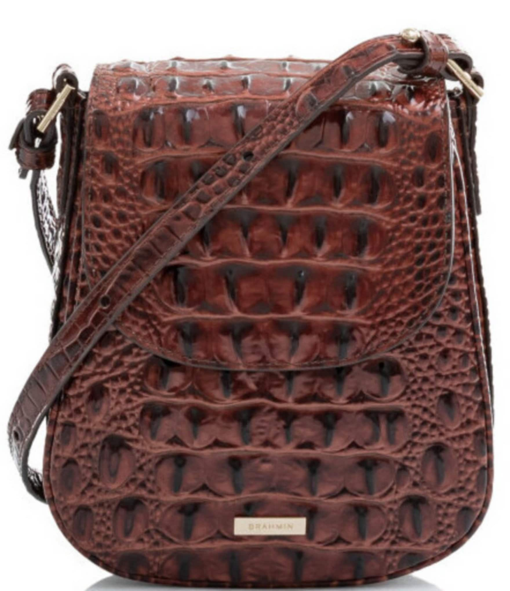 BRAHMIN Melbourne Collection Pecan Everlee Crossbody Bag