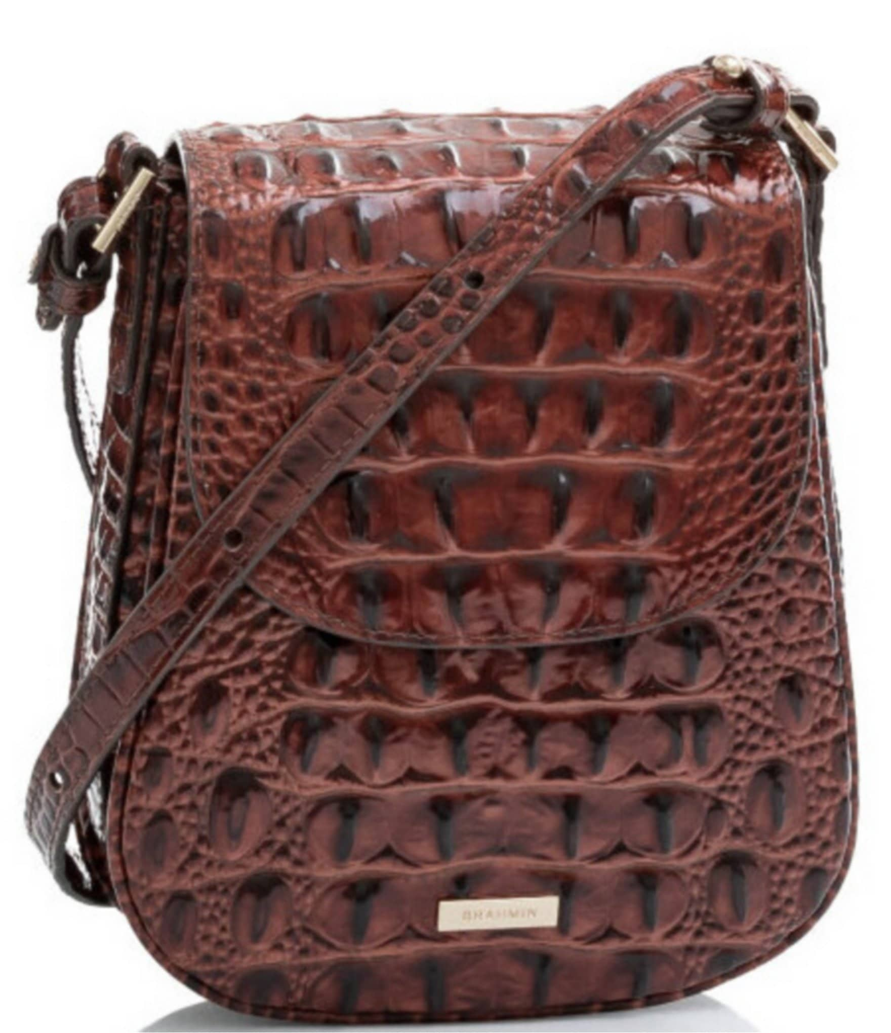 BRAHMIN Melbourne Collection Pecan Everlee Crossbody Bag