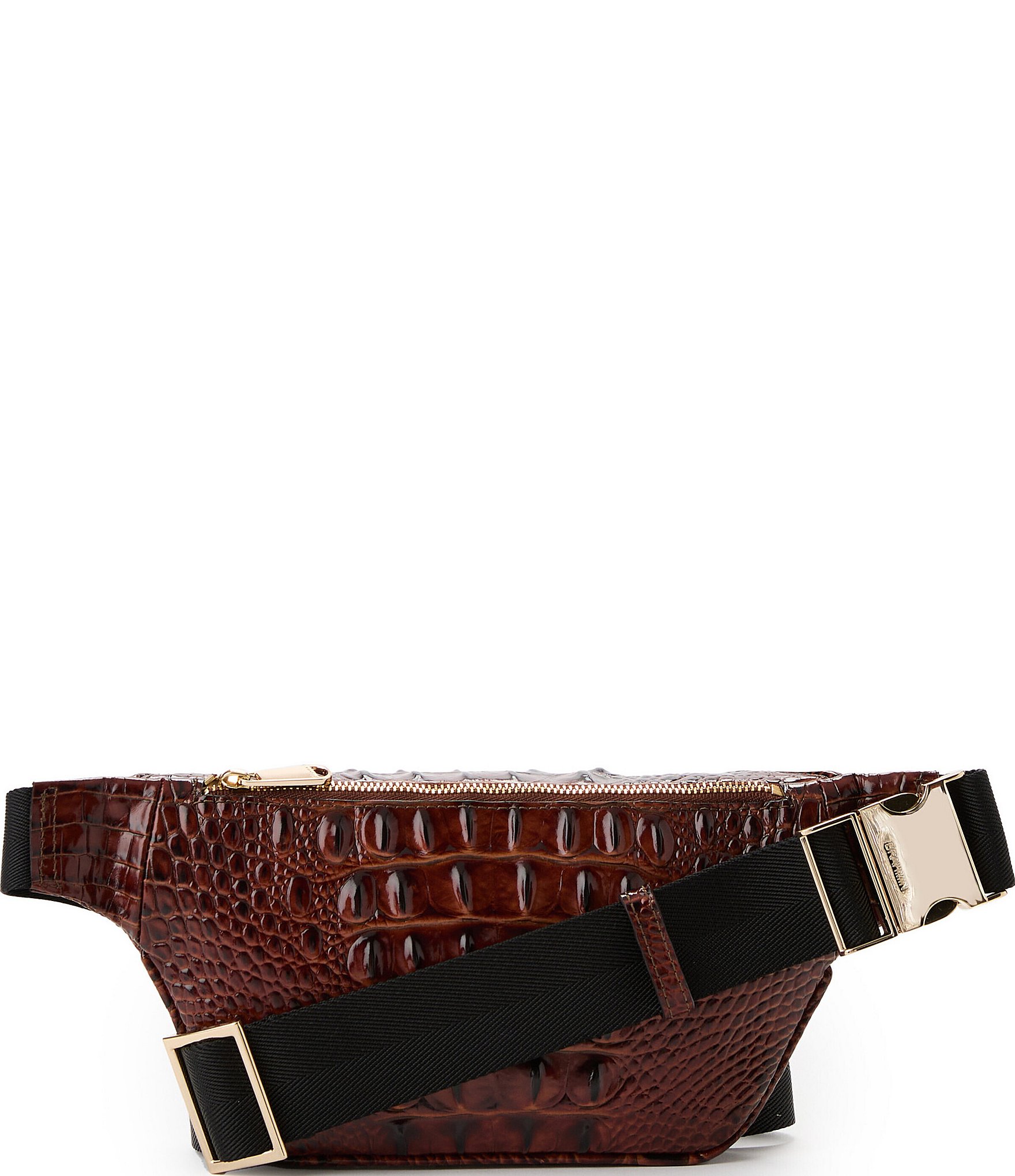 BRAHMIN Melbourne Collection Pecan Hollis Compact Belt Bag