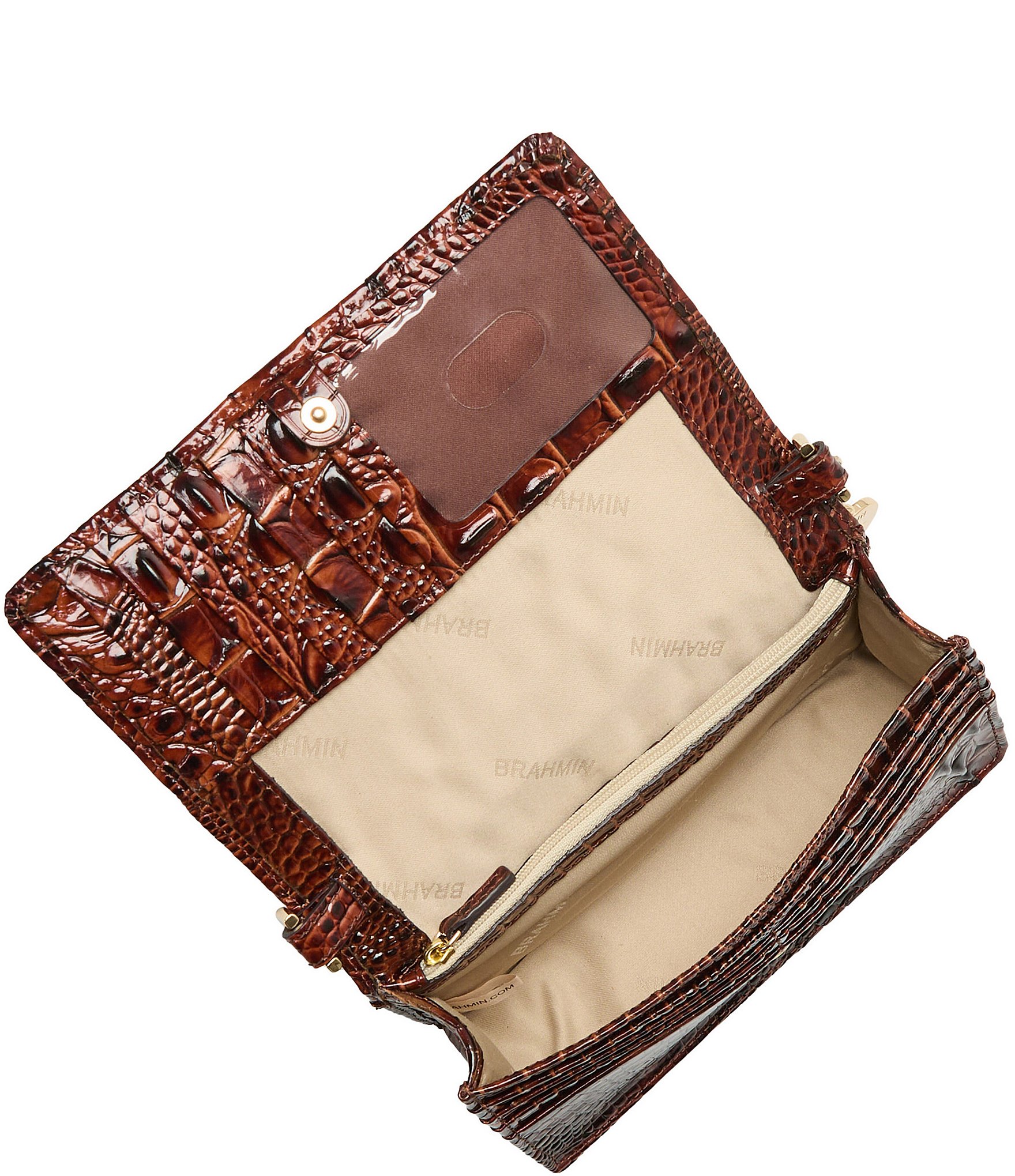 BRAHMIN Melbourne Collection Pecan Minuette Crossbody Bag