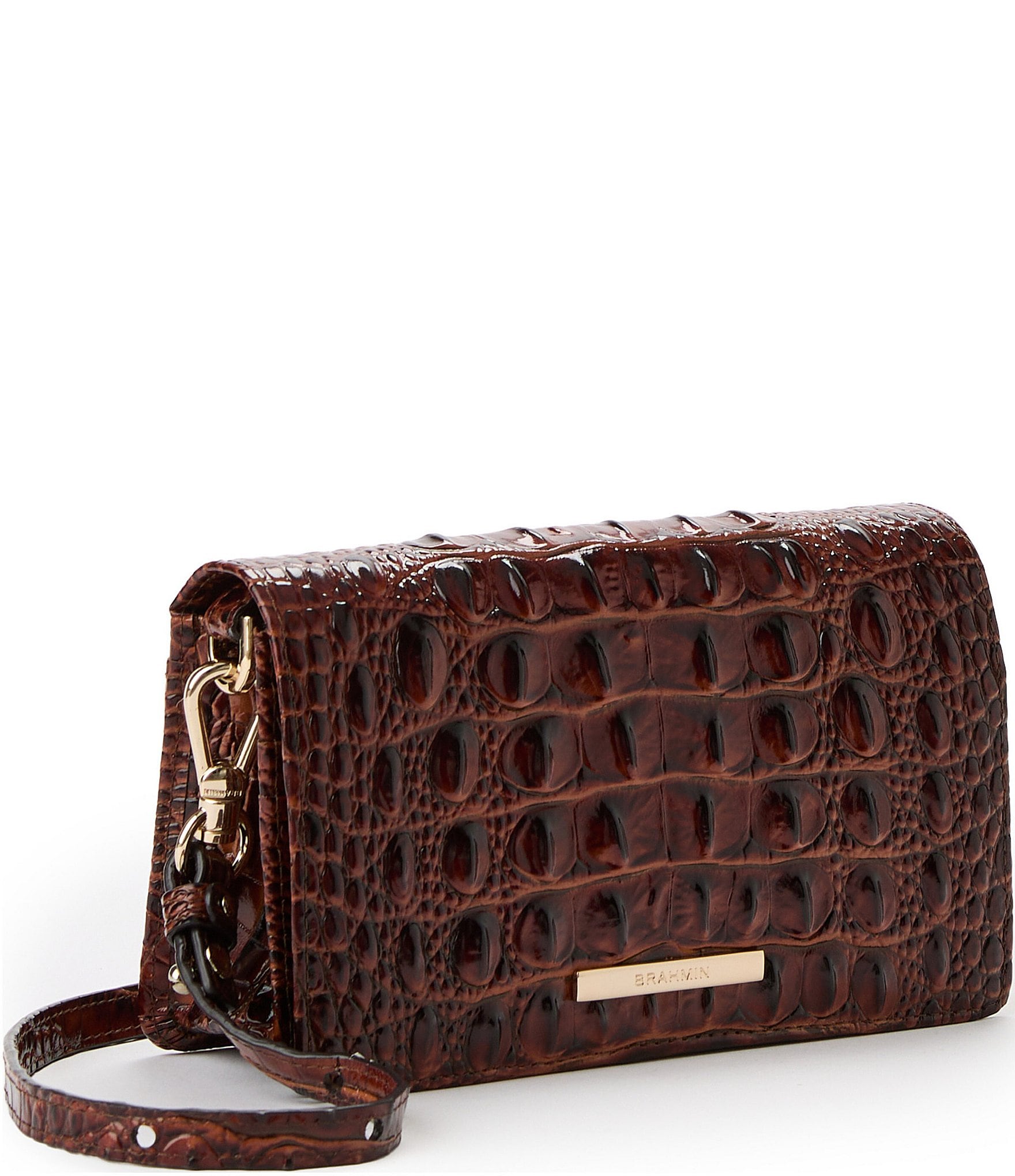 BRAHMIN Melbourne Collection Pecan Minuette Crossbody Bag