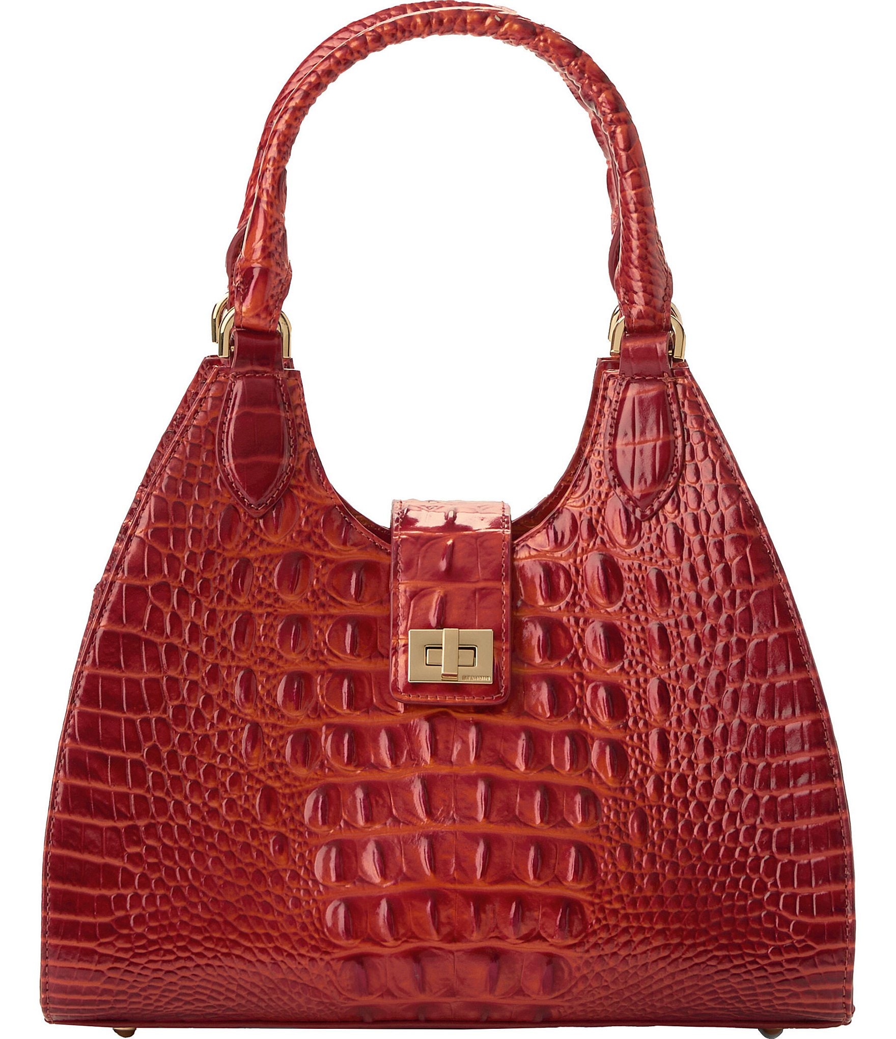 BRAHMIN Melbourne Collection Radiant Red Adrian Satchel Bag | Dillard's