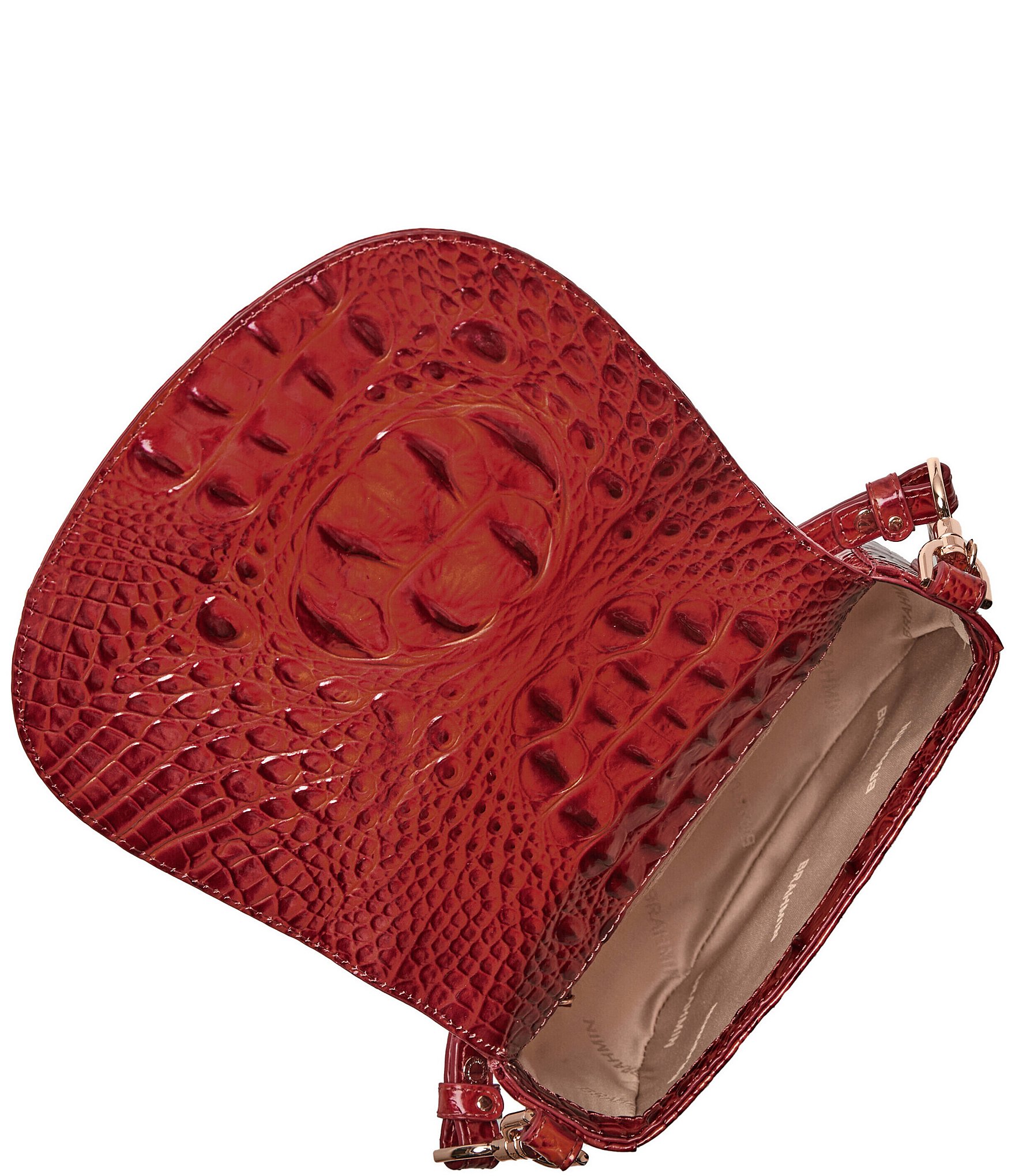 BRAHMIN Melbourne Collection Radiant Red Briar Crossbody Bag