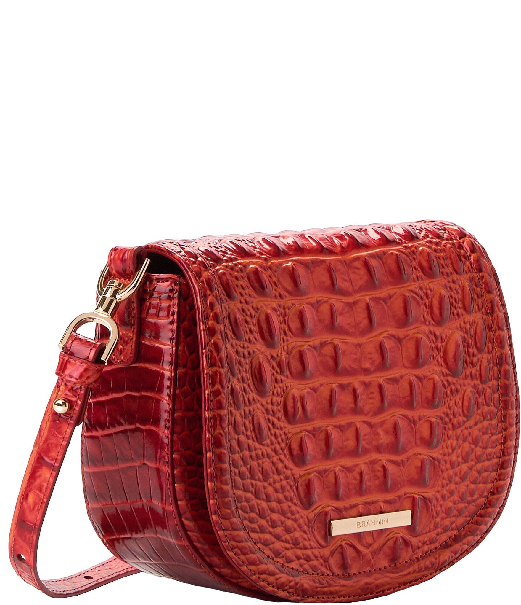 BRAHMIN Melbourne Collection Radiant Red Briar Crossbody Bag