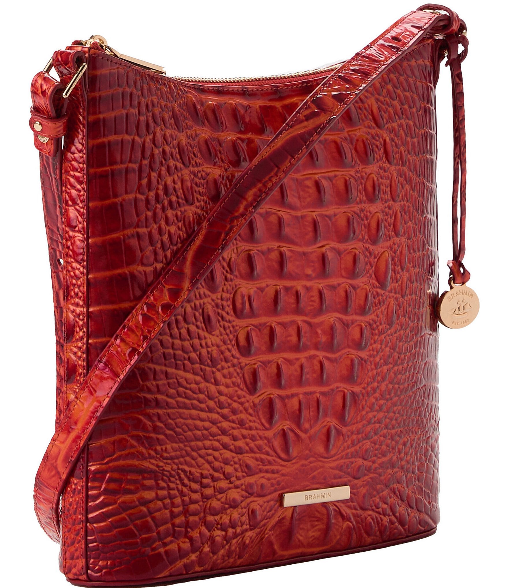 BRAHMIN Melbourne Collection Radiant Red Katie Crossbody Bag