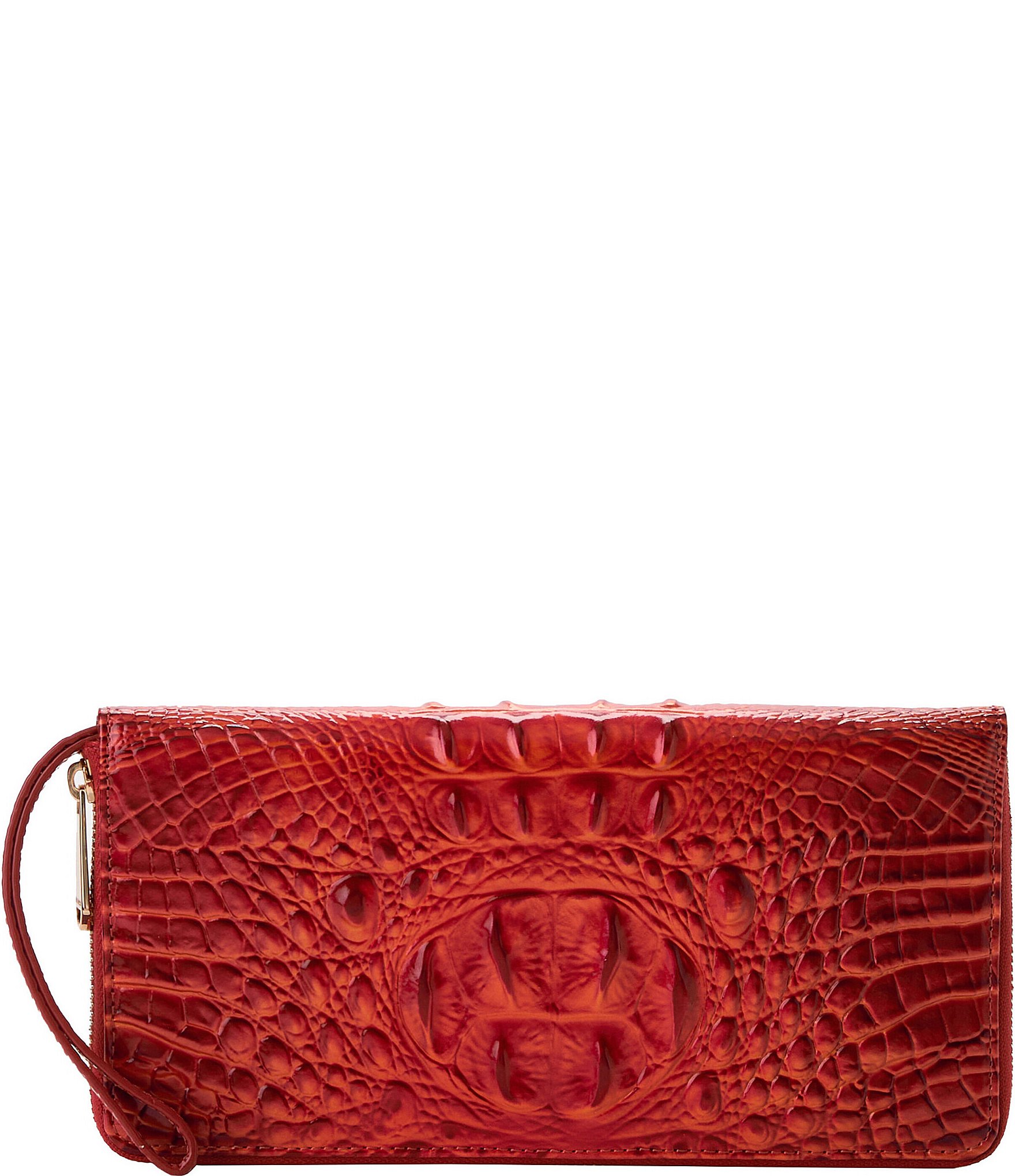 BRAHMIN Melbourne Collection Radiant Red Skyler Travel Wristlet