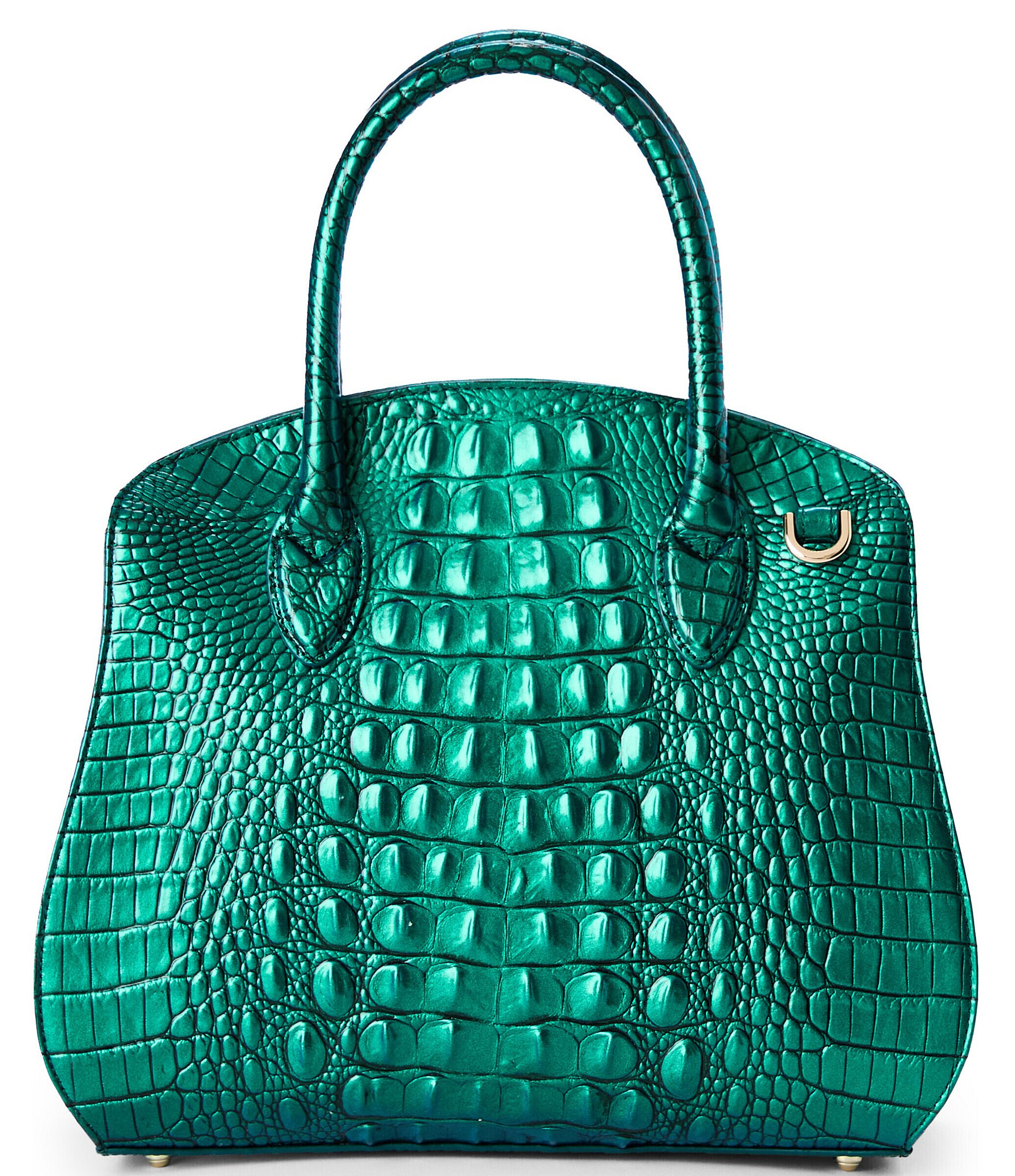 BRAHMIN Melbourne Collection Rosetta Mystic Green Satchel Bag