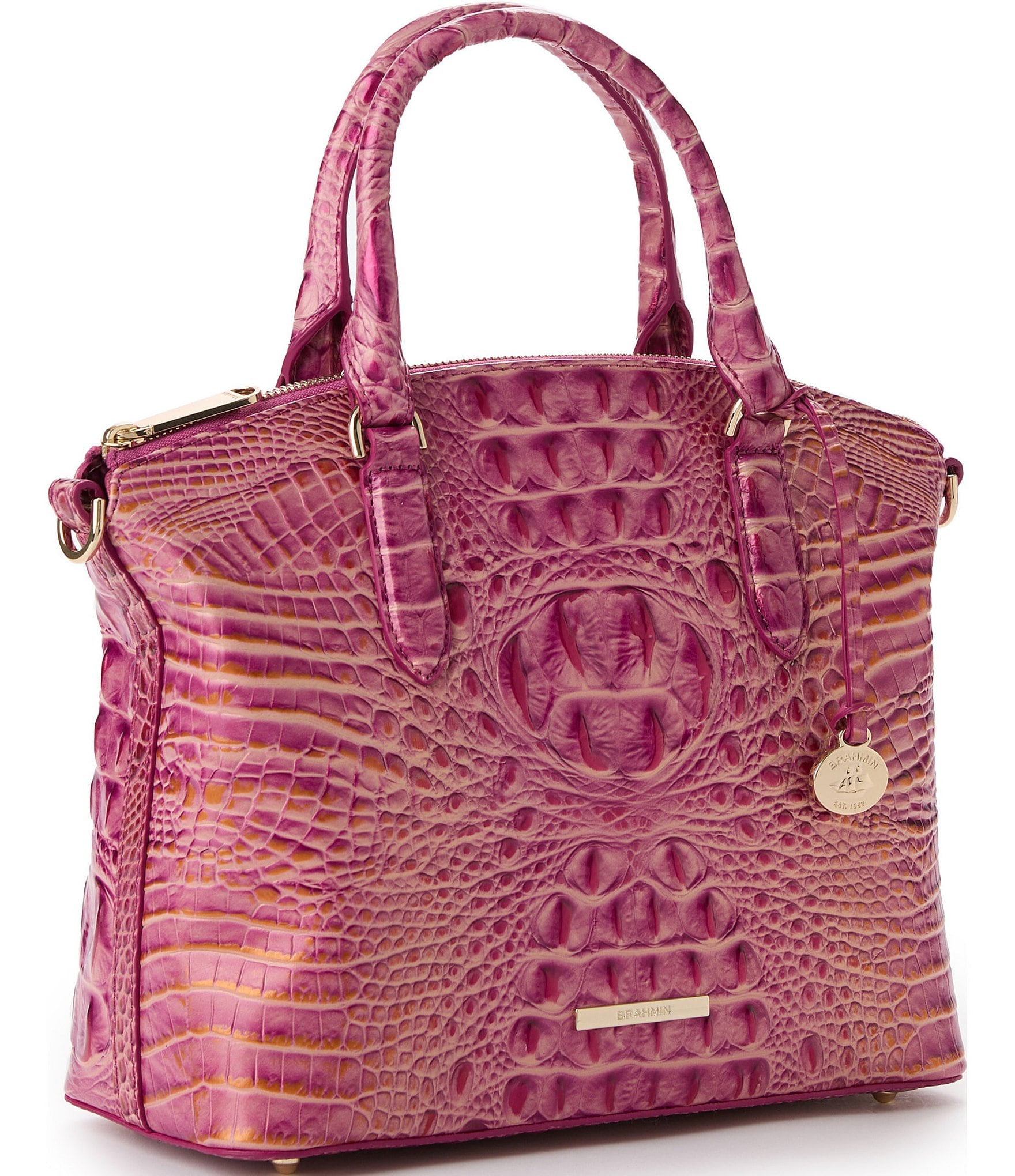 BRAHMIN Melbourne Collection Rouge Blush Duxbury Satchel Bag