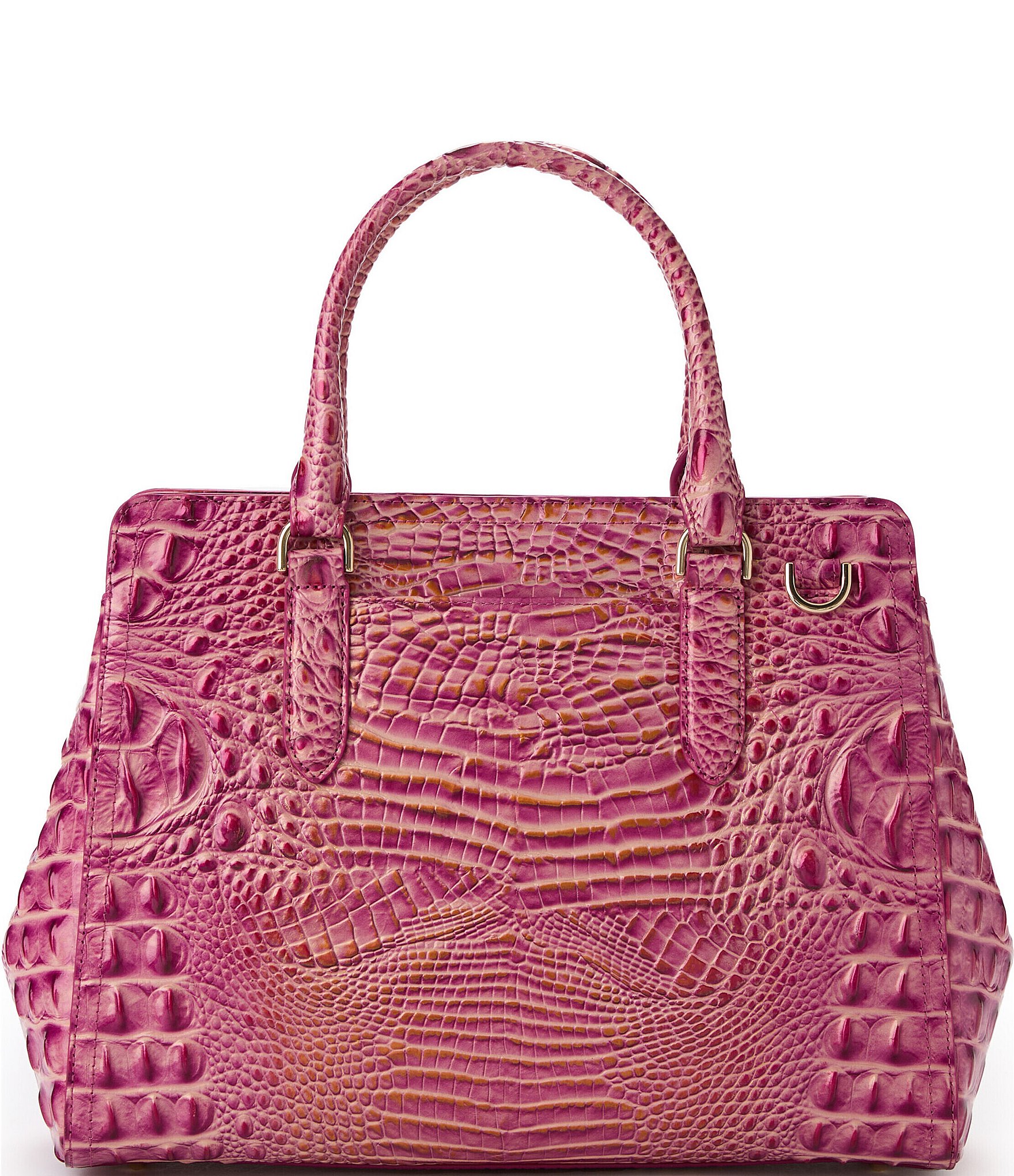 BRAHMIN Melbourne Collection Rouge Blush Small Finley Carryall Satchel Bag