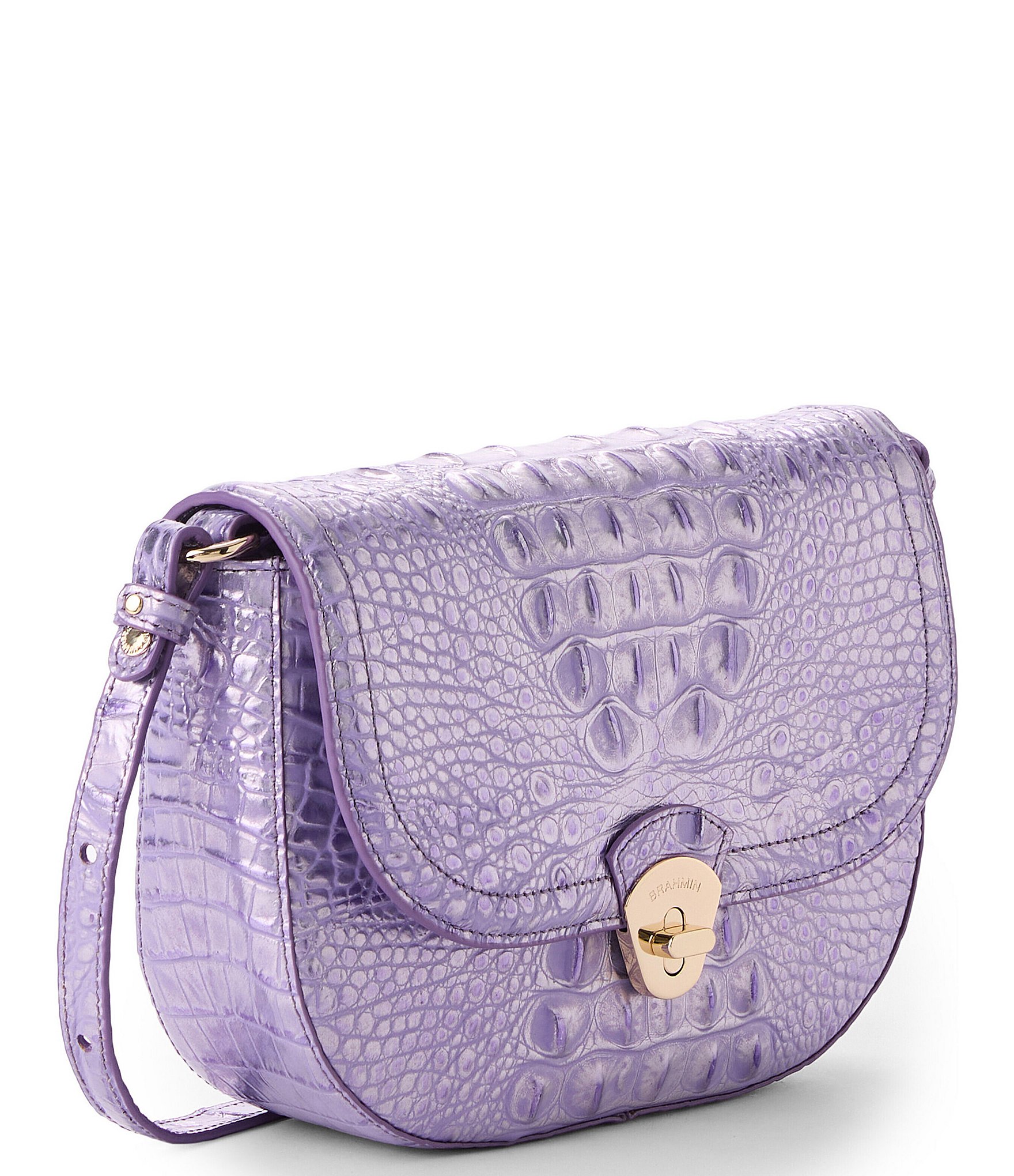 BRAHMIN Melbourne Collection Sheer Lavender Portia Crossbody Bag