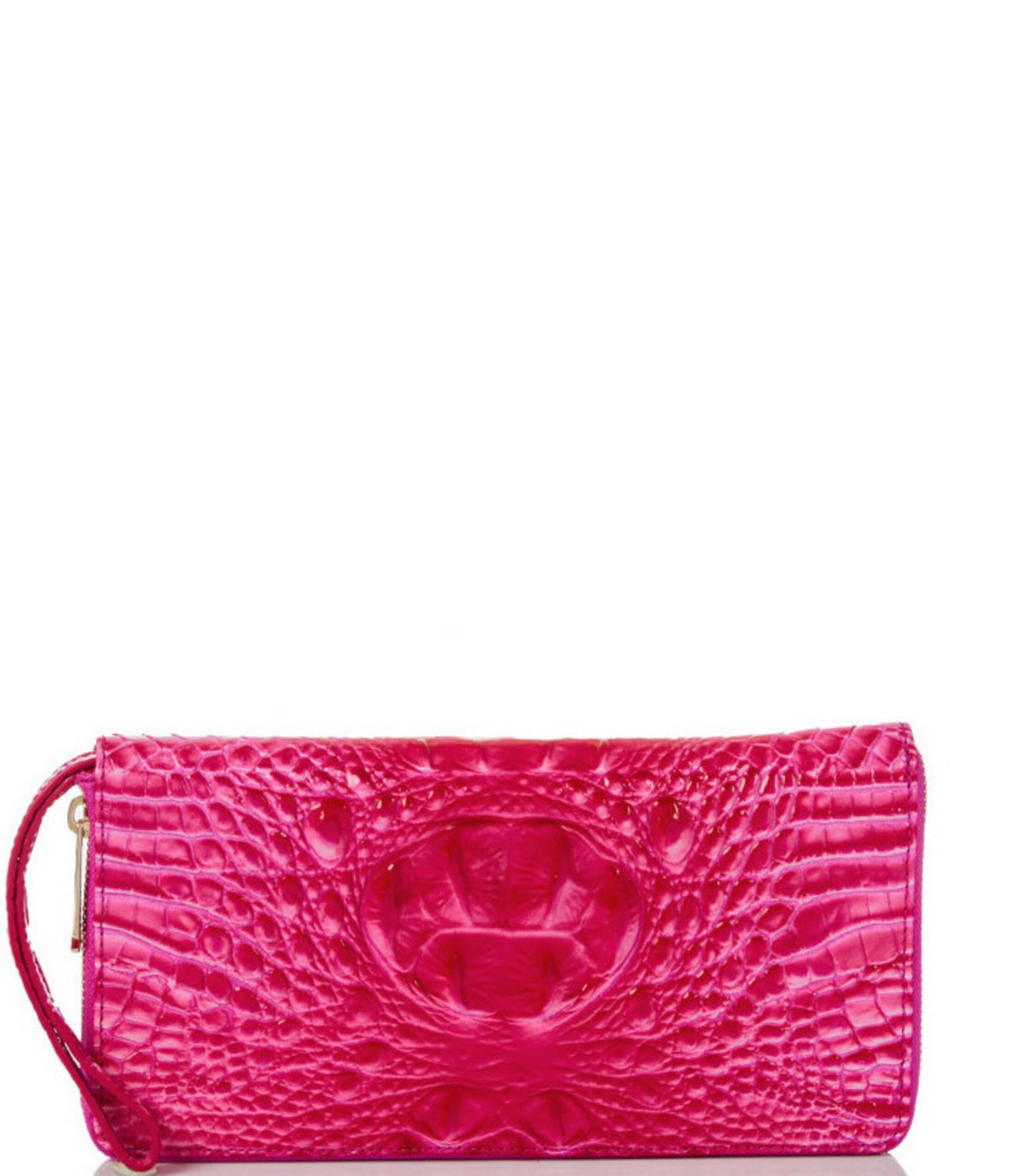 BRAHMIN Melbourne Collection Skyler Pink Cosmo Travel Wallet | Dillard's